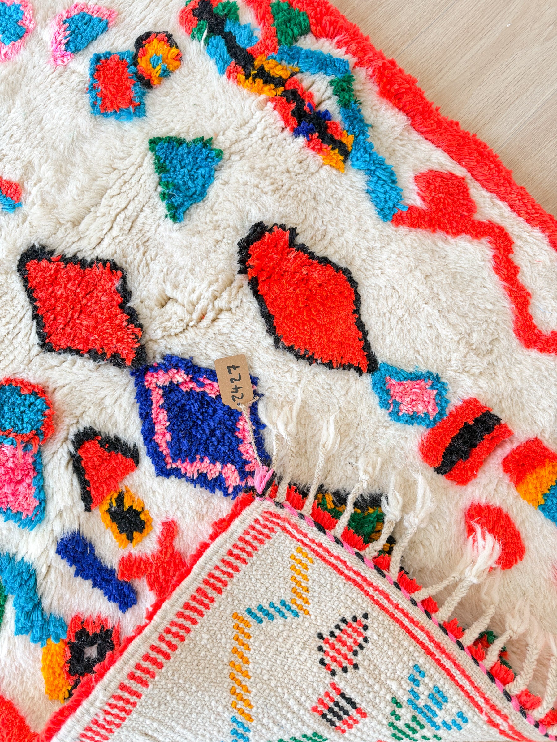 Colorful Berber rug 95 x 180 cm - No. 2427