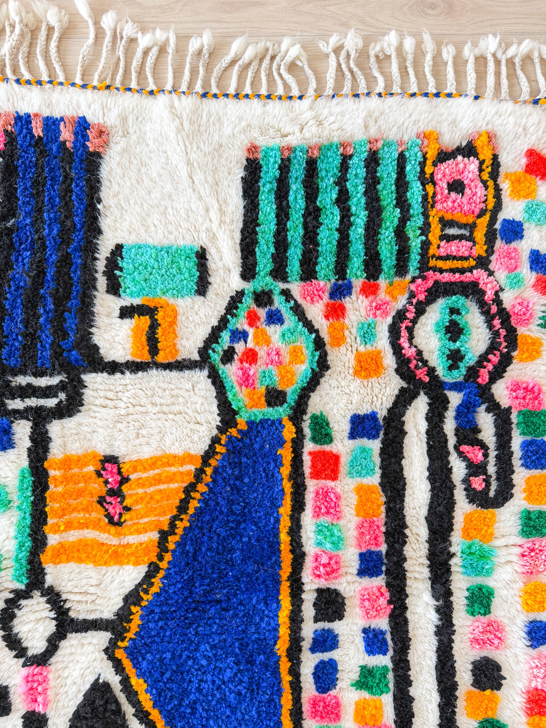 Colorful Berber rug 103 x 163 cm - No. 2441