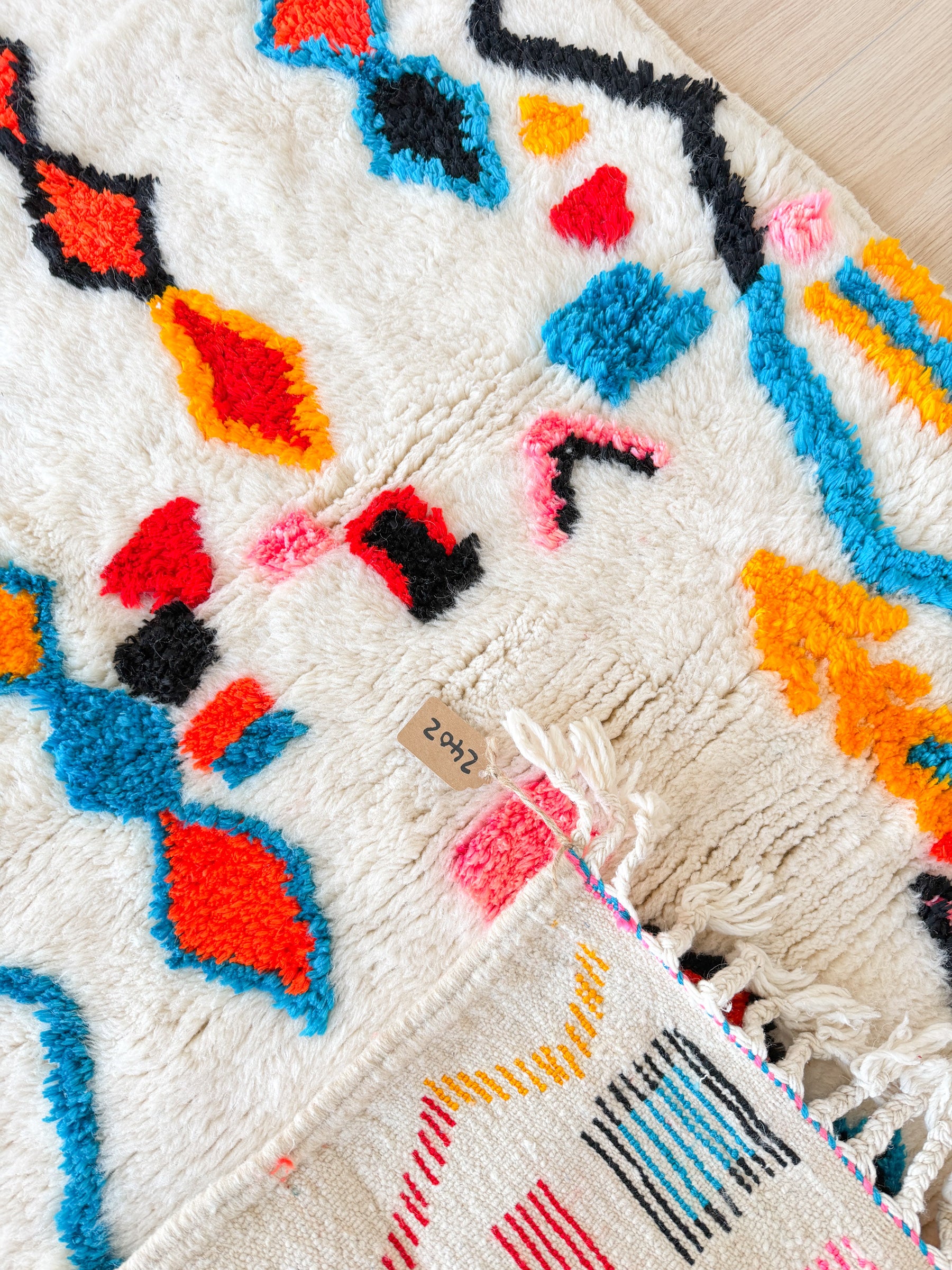 Färgglad berbermatta 95 x 168 cm - n°2402