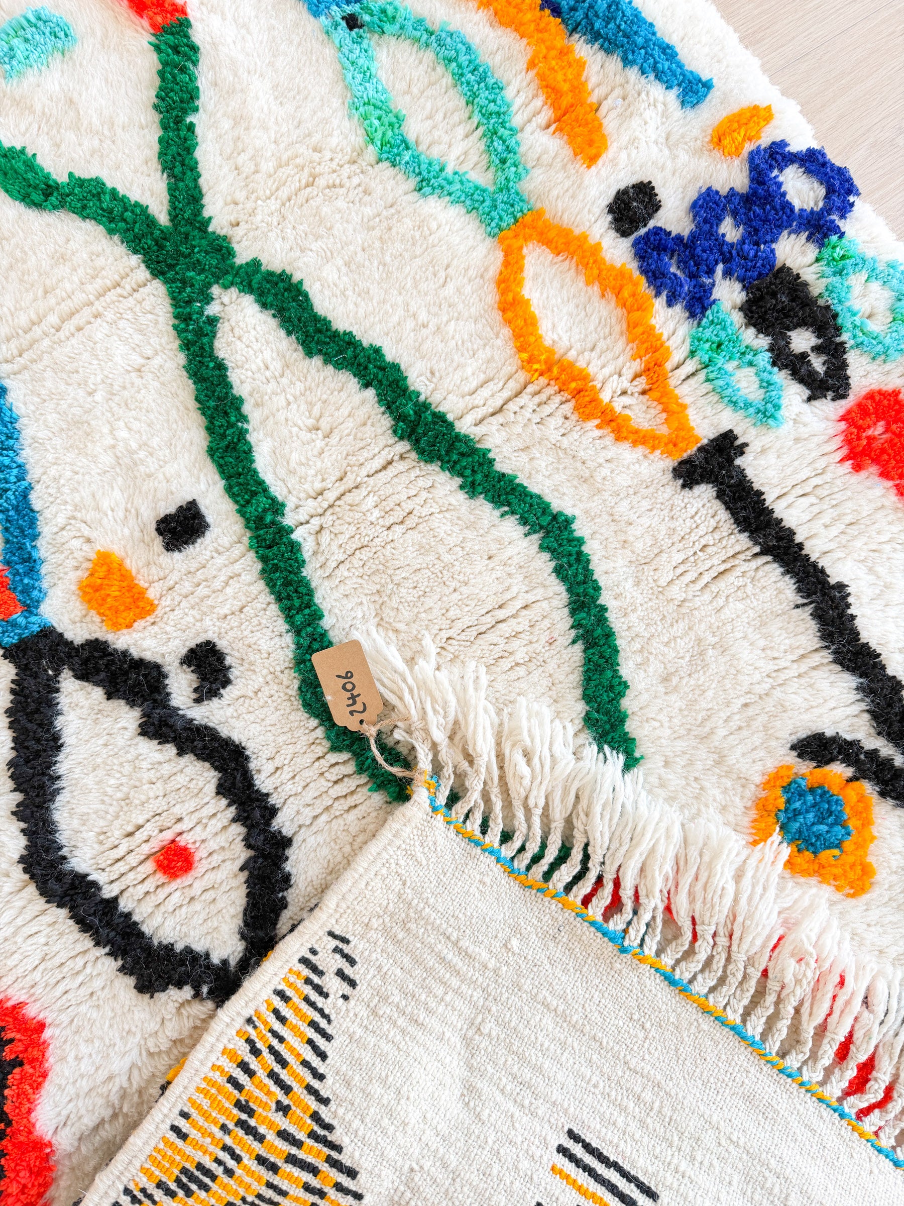 Gekleurd Berber tapijt 102 x 169 cm - n°2406