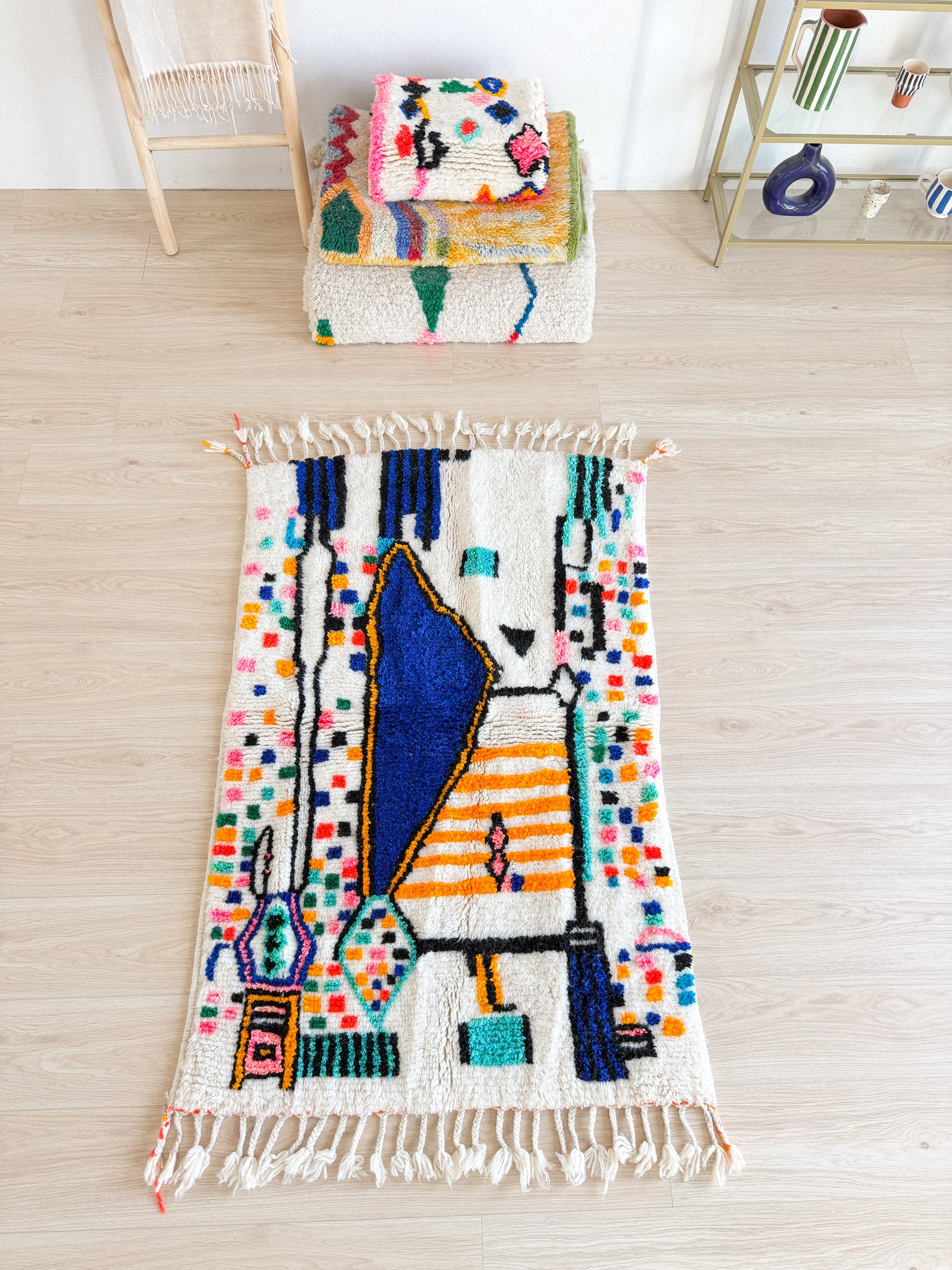 Colorful Berber rug 99 x 171 cm - No. 2403