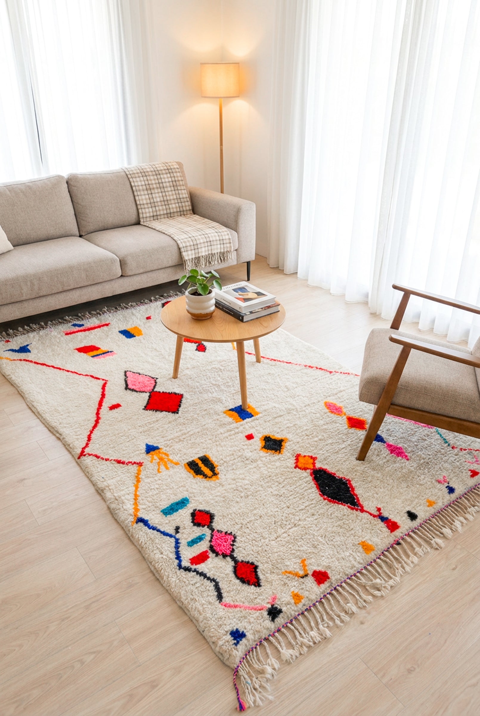 Tapis berbère coloré 175 x 294 cm - n°1890