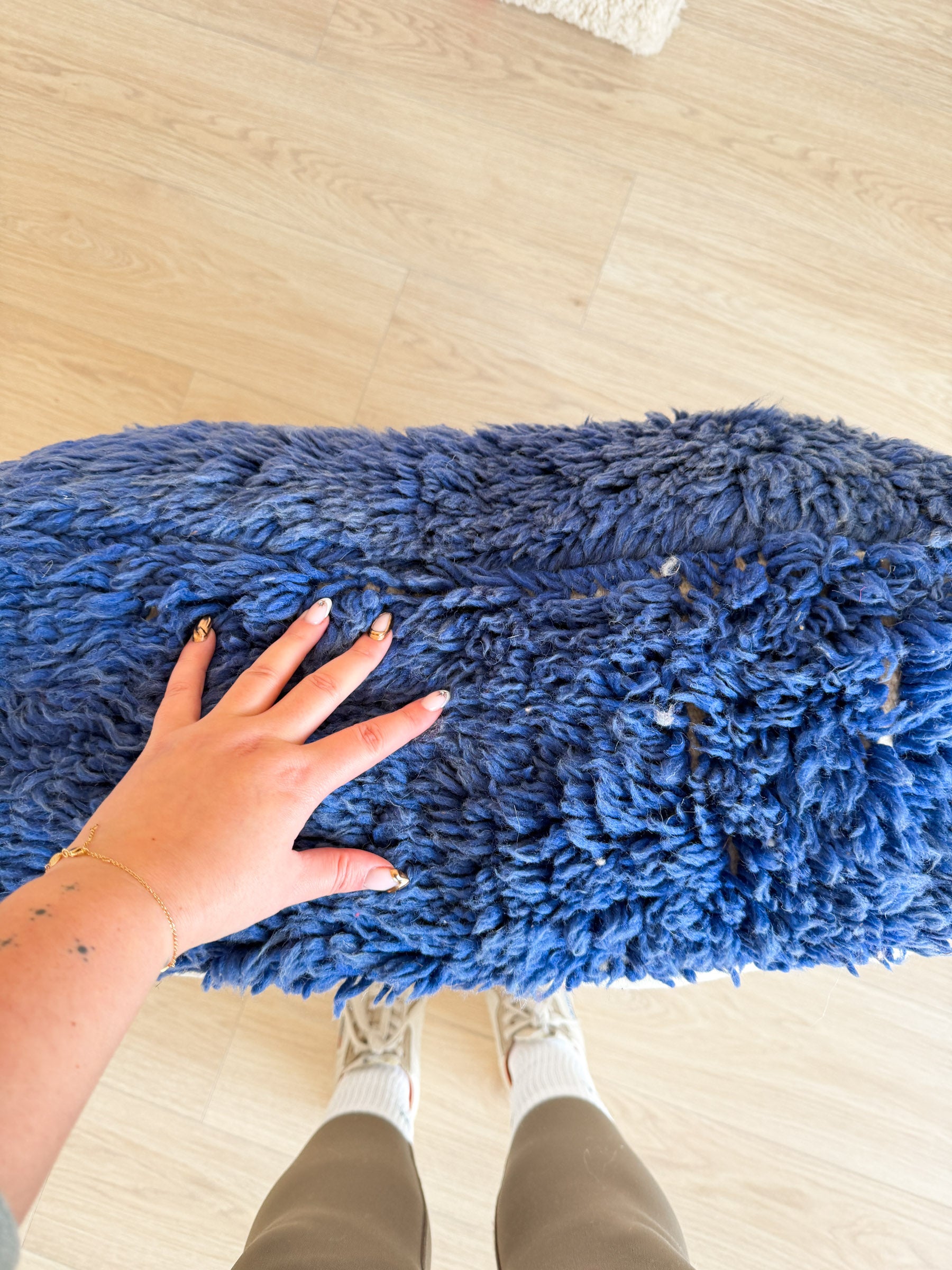 Marokkanischer Pouf, bunter Berber-Pouf - 60 x 60 cm - Nr. 88