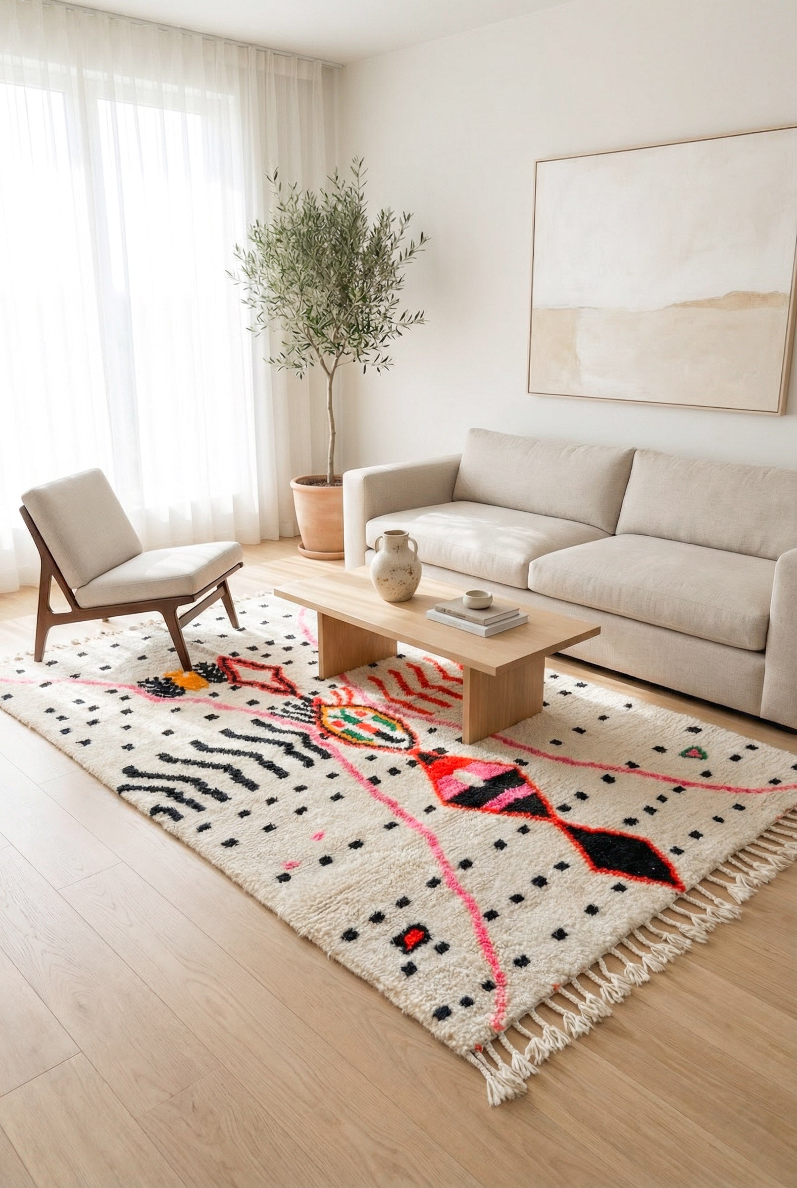 Colorful Berber rug 154 x 268 cm - n°1715