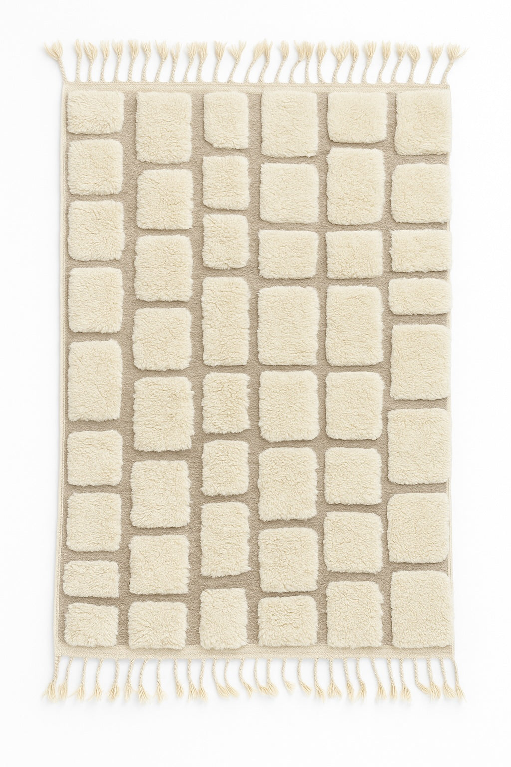 Tapis berbère Blanc 151 x 270 cm - n°2257