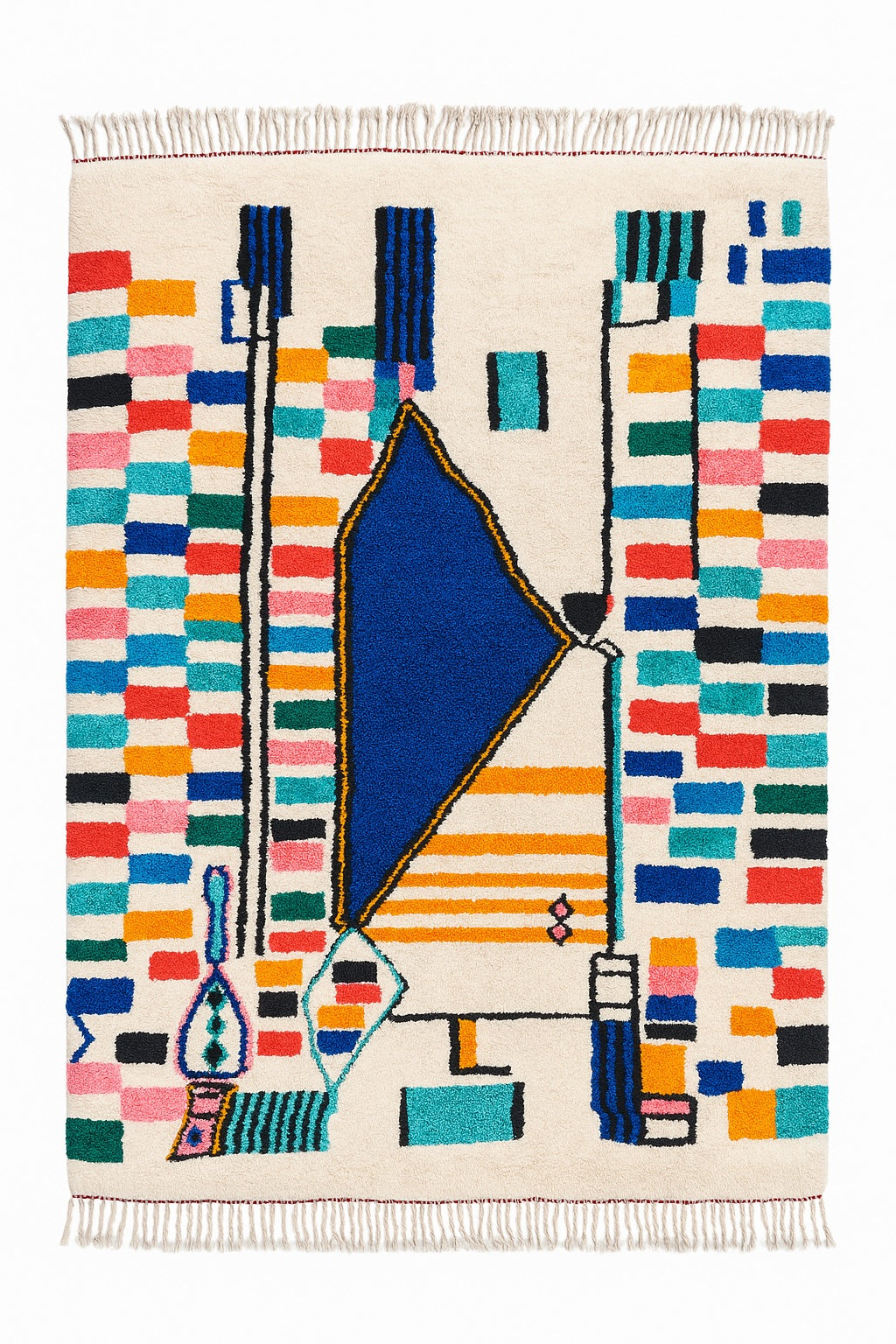 Bunter Berberteppich 213 x 331 cm - Nr. 2304