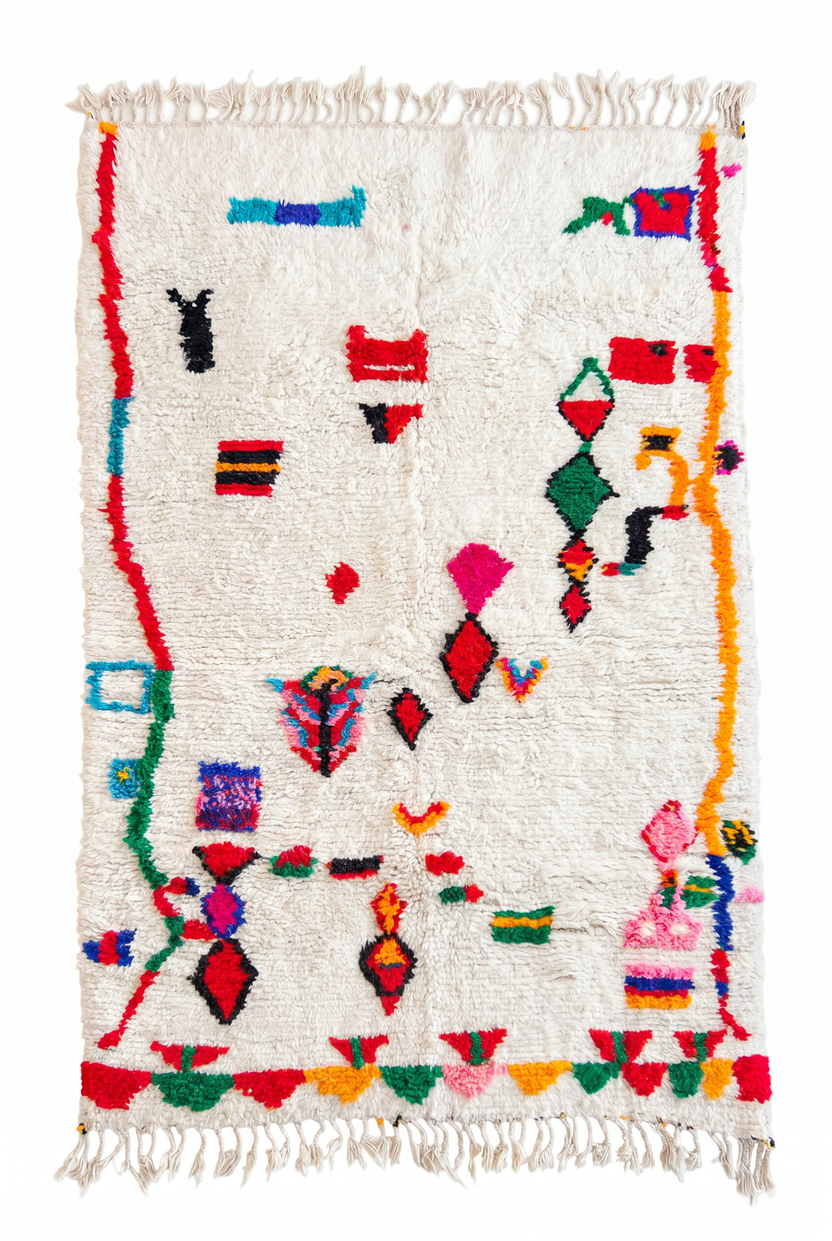 Alfombra berber colorida 157 x 270 cm - n ° 1686