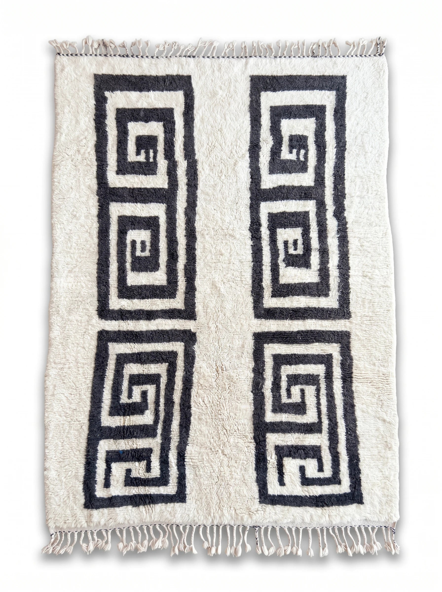 Beni Ouarain rug 200 x 340 cm, handmade Berber wool rug | Tamazi