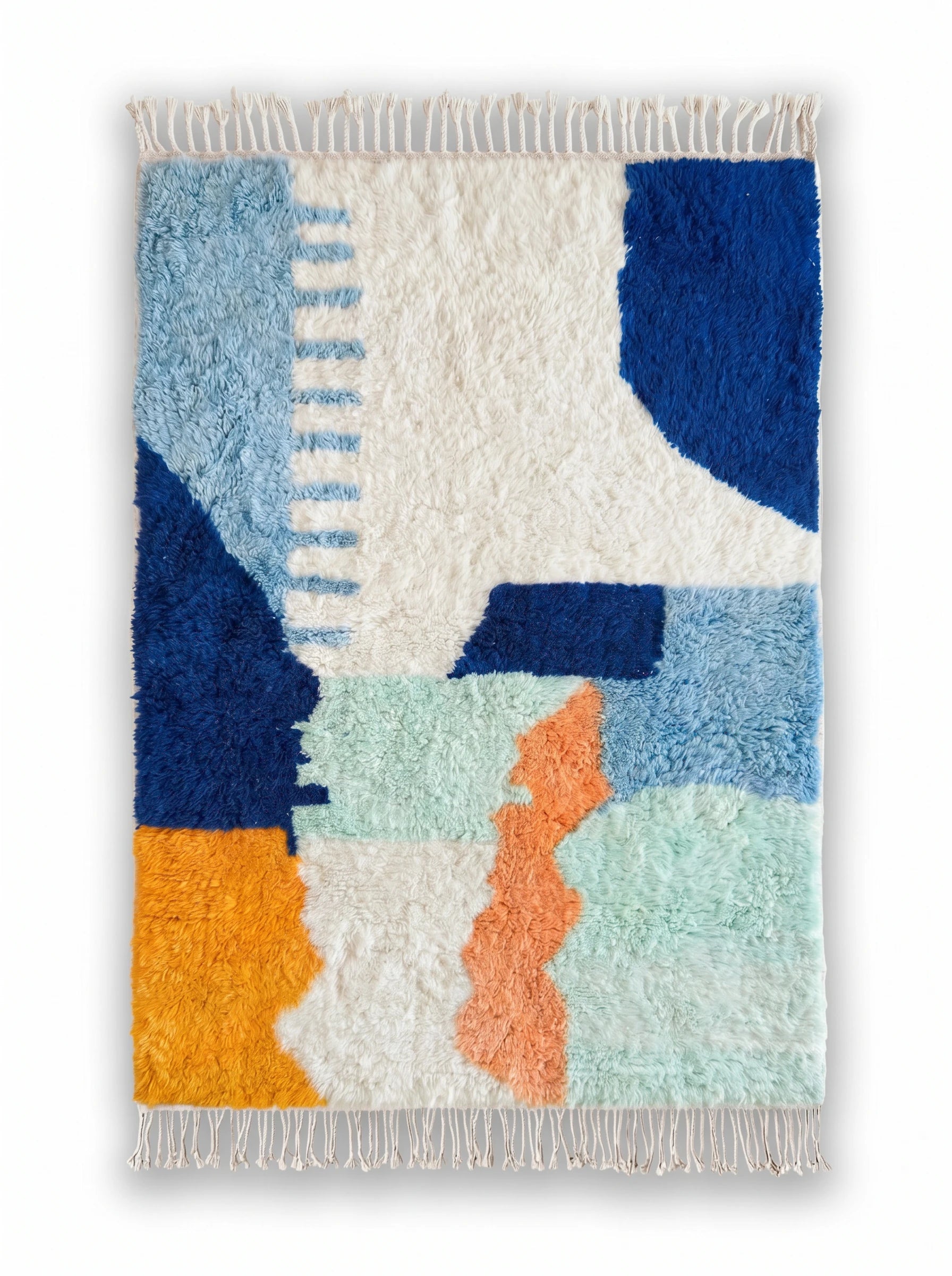Kleurrijk Berbers tapijt 124 x 195 cm, handgemaakt van wol | Tamazi