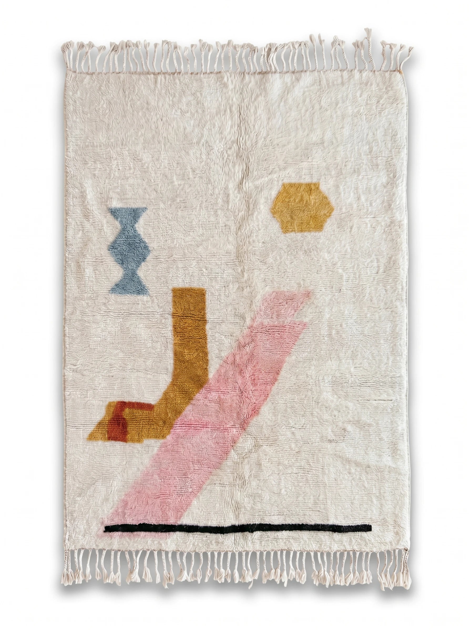 Kleurrijk Berbers tapijt 147 x 217 cm, handgemaakt van wol | Tamazi