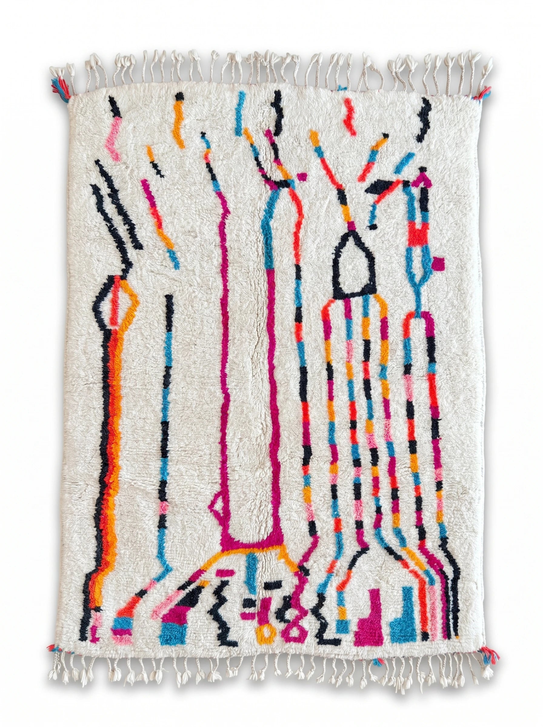 Tapis berbère coloré 150 x 229 cm, fait main en laine | Tamazi