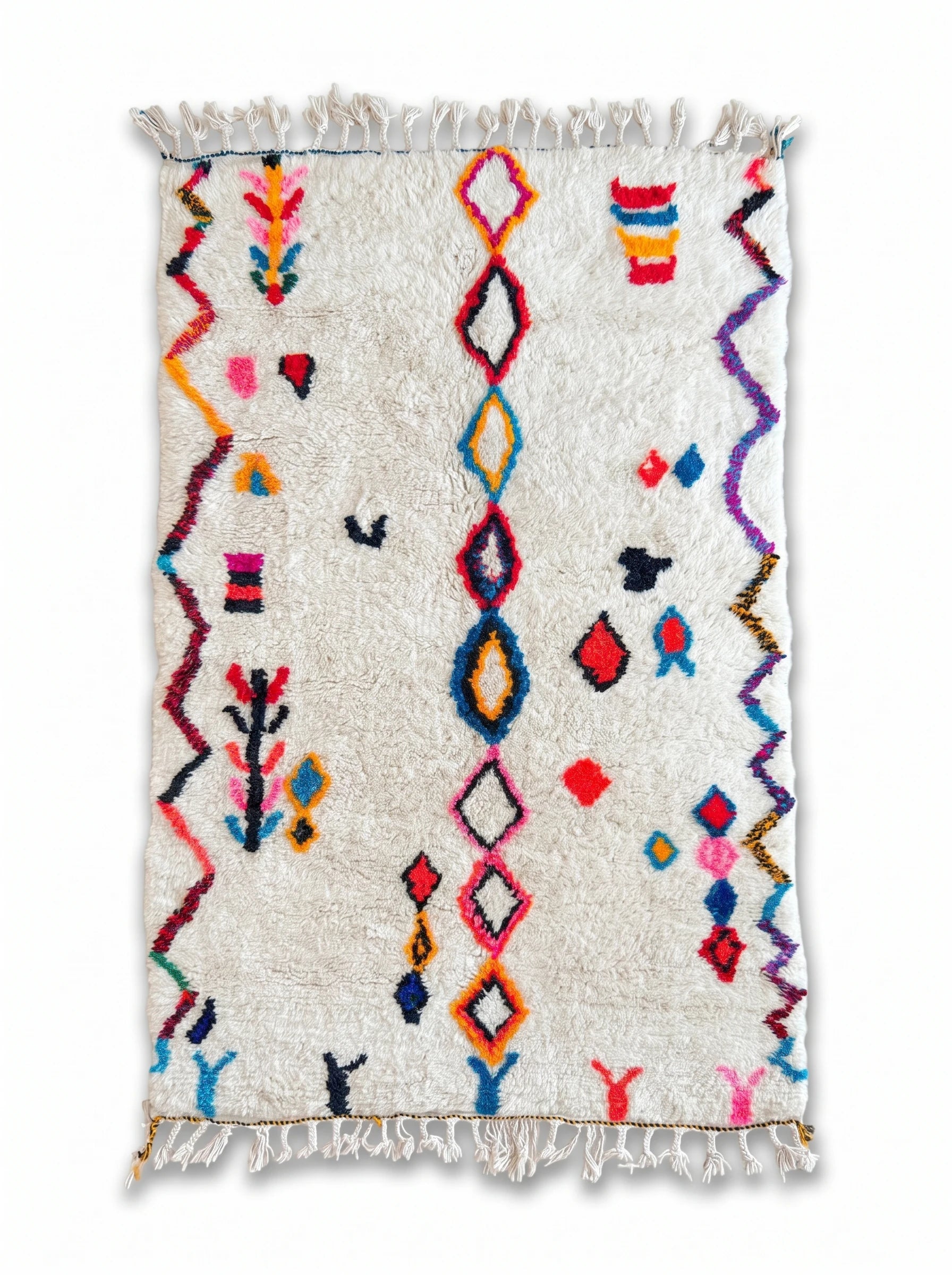 Tapis berbère coloré 150 x 266 cm, fait main en laine | Tamazi