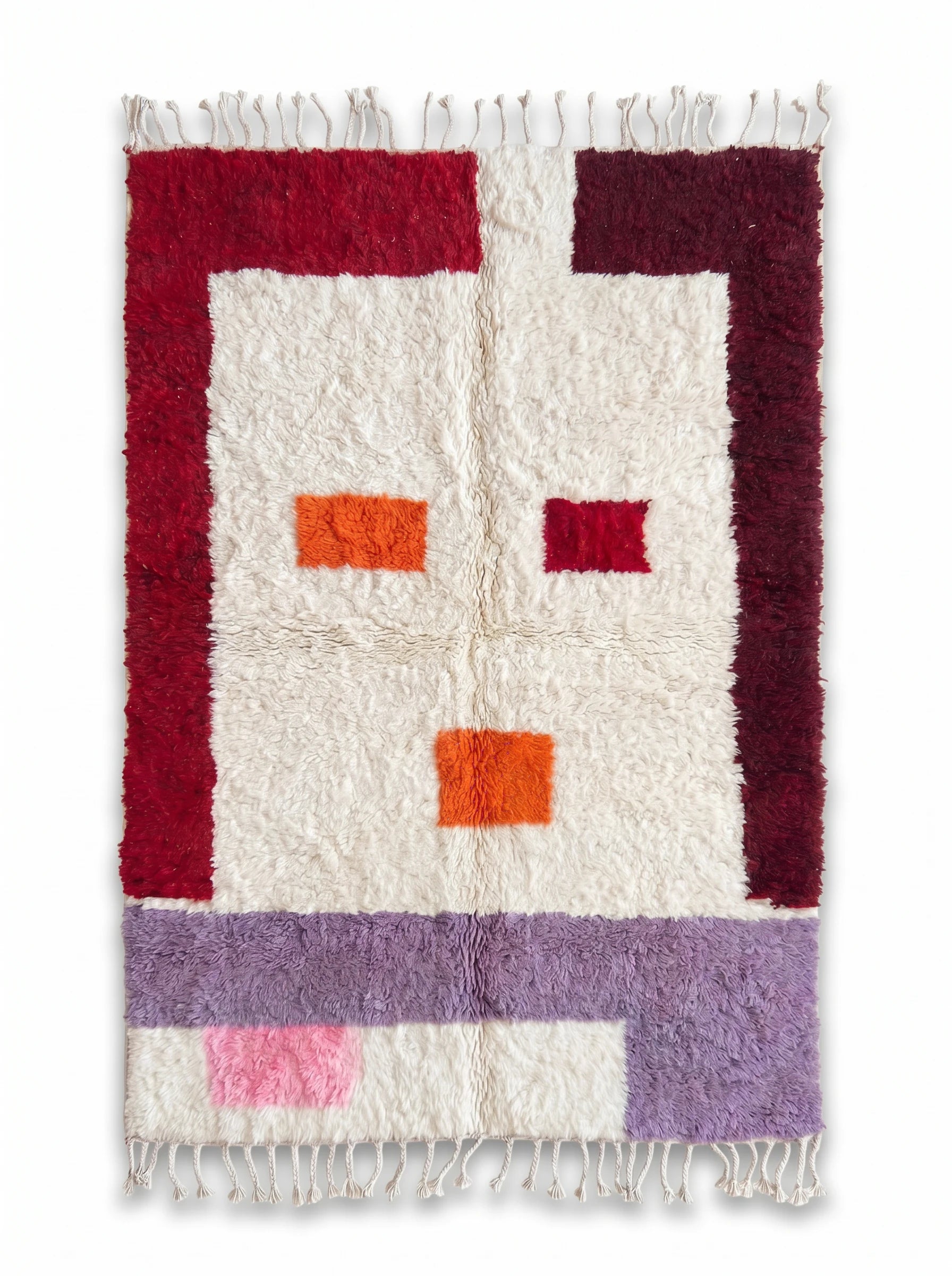 Kleurrijk Berbers tapijt 150 x 305 cm, handgemaakt van wol | Tamazi