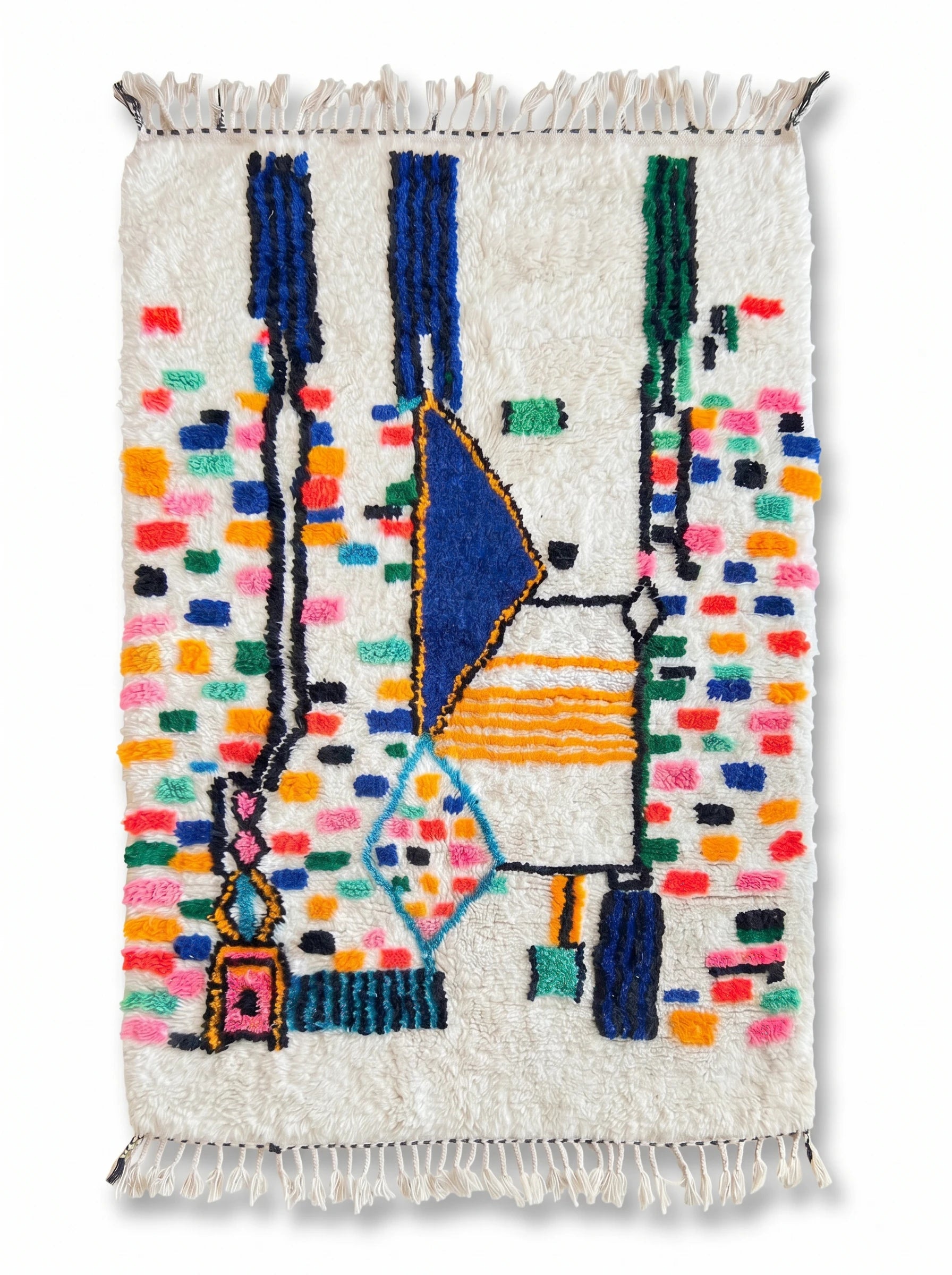 Tapis berbère coloré 153 x 267 cm, fait main en laine | Tamazi