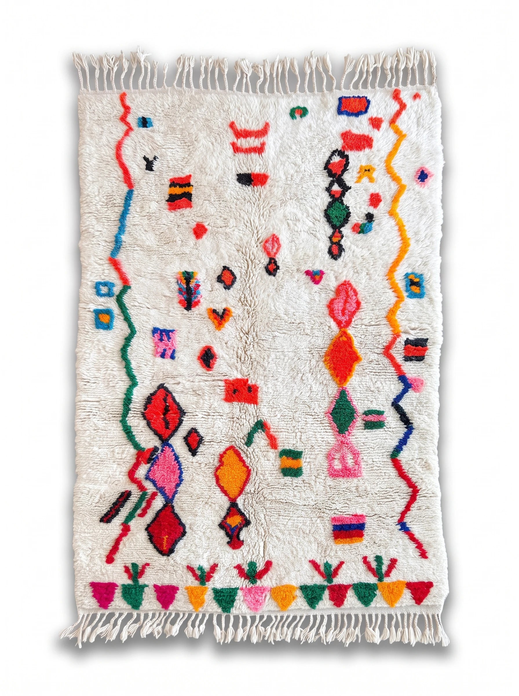 Tapis berbère coloré 160 x 278 cm, fait main en laine | Tamazi