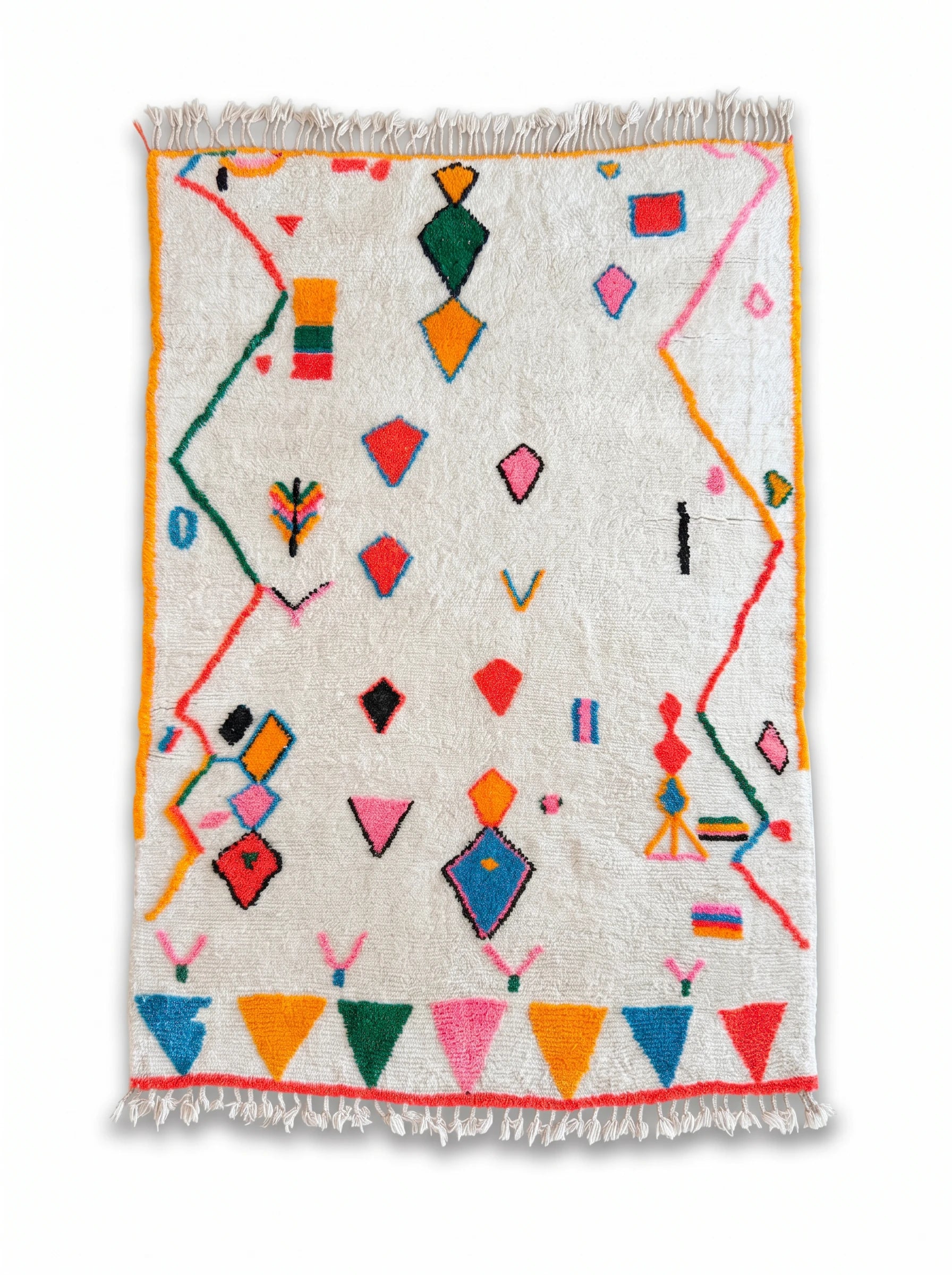 Tapis berbère coloré 192 x 310 cm, fait main en laine | Tamazi