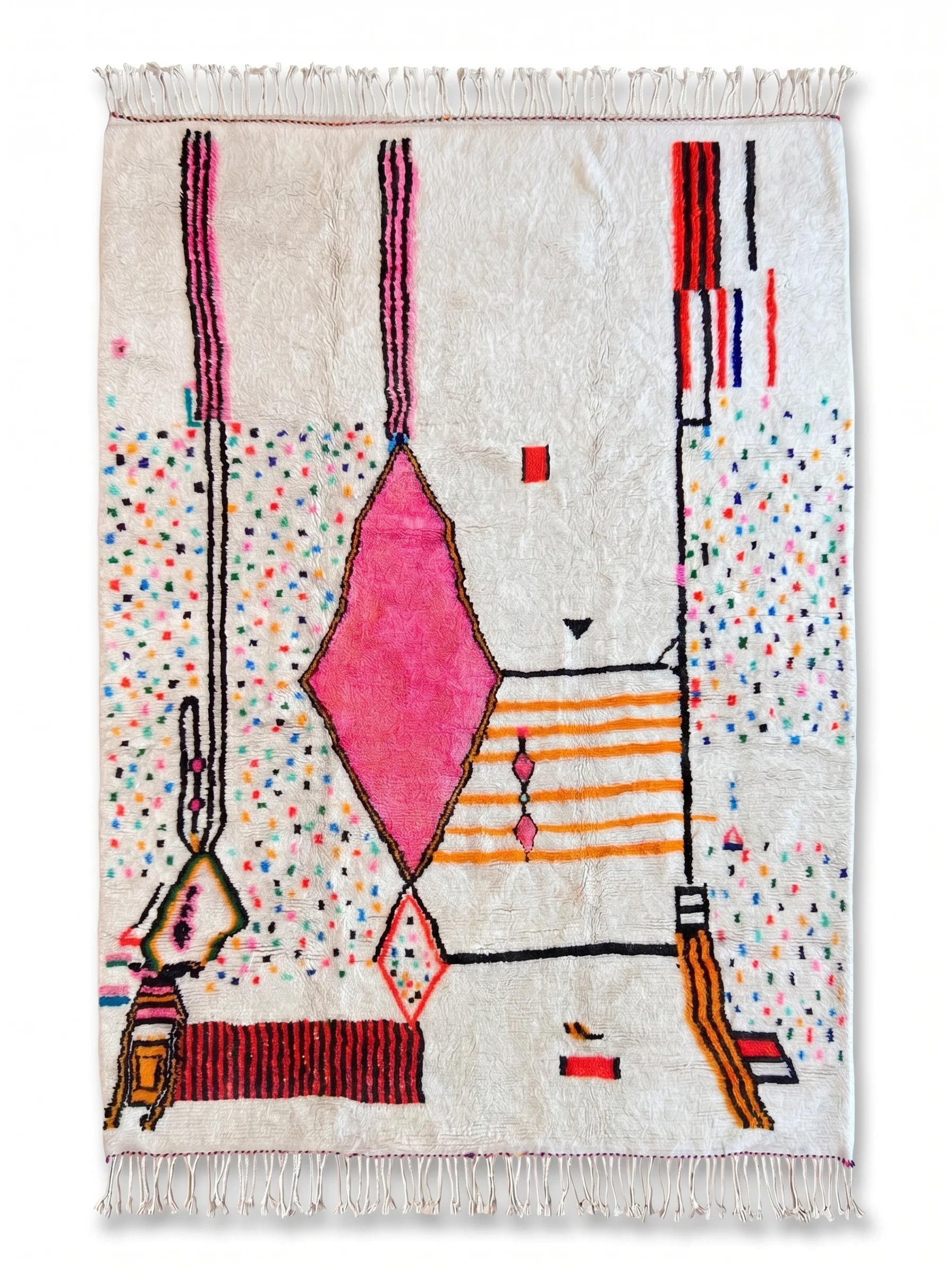Colorful Berber rug 255 x 362 cm, handmade in wool | Tamazi