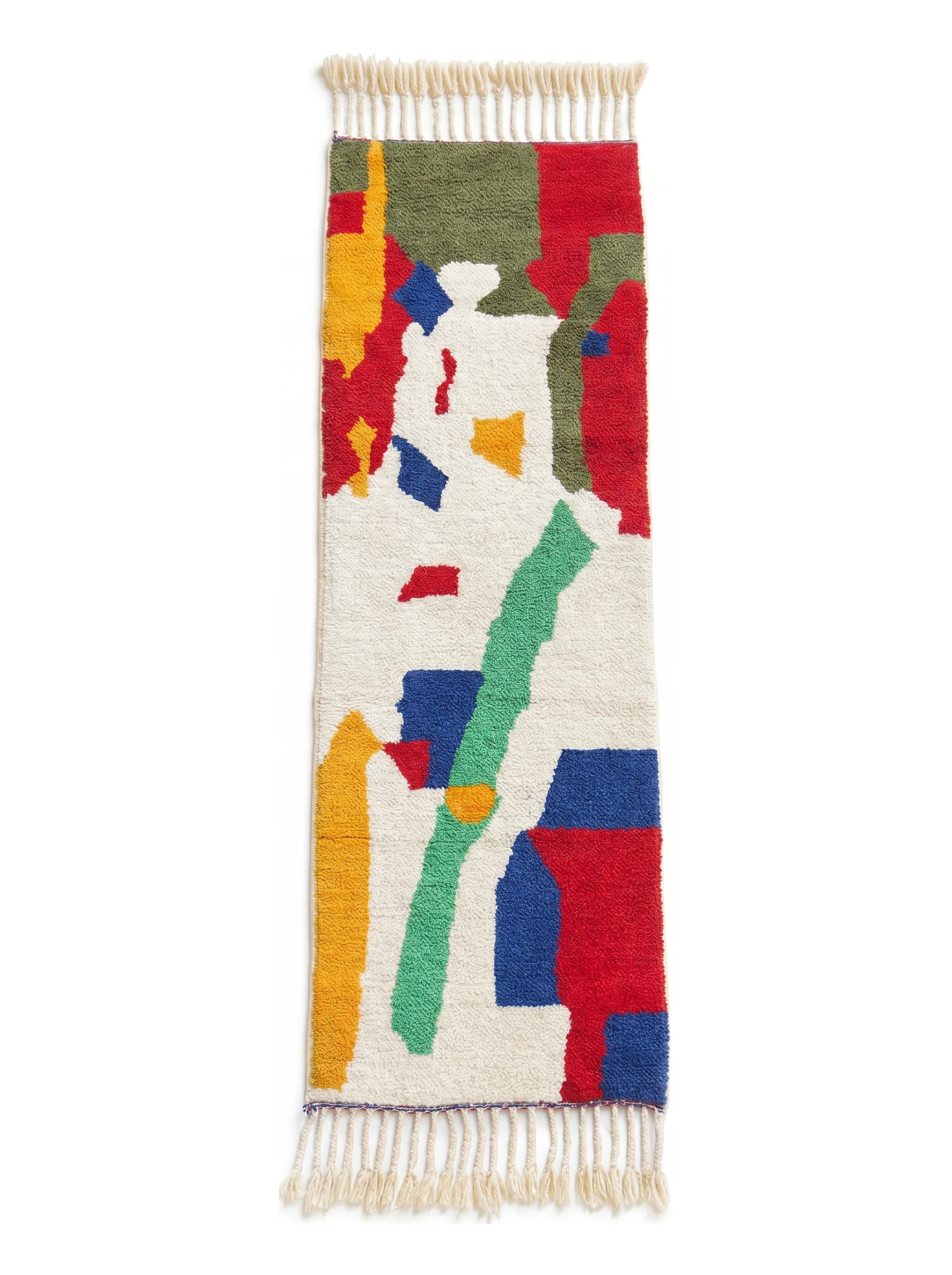 Tapis berbère de couloir coloré 83 x 275 cm, fait main en laine | Tamazi