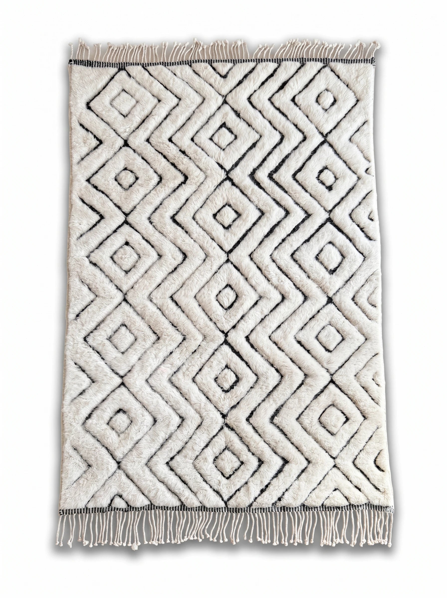 Tappeto M'rirt 180 x 310 cm, tappeto berbero fatto a mano in lana | Tamazi
