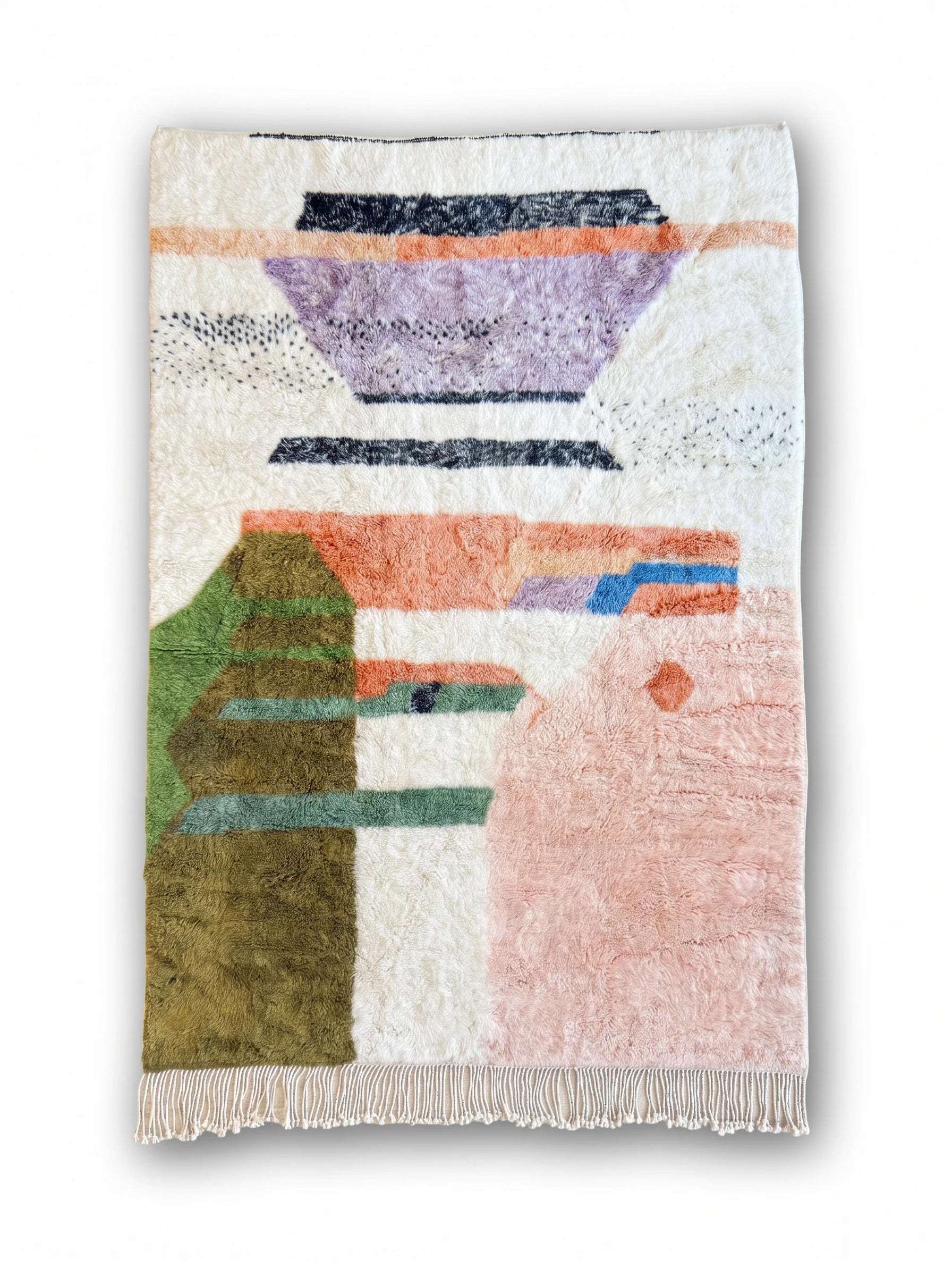 Tapis M'rirt 212 x 313 cm, tapis berbère fait main en laine | Tamazi
