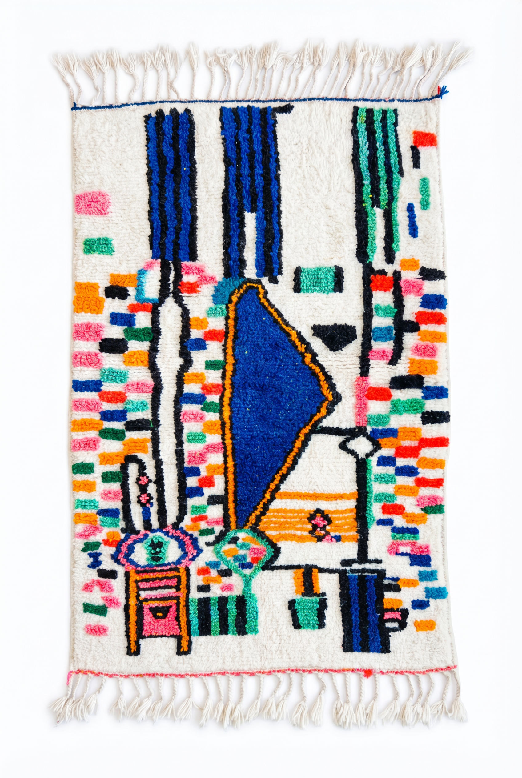 Colorful Berber rug 99 x 185 cm - No. 2484