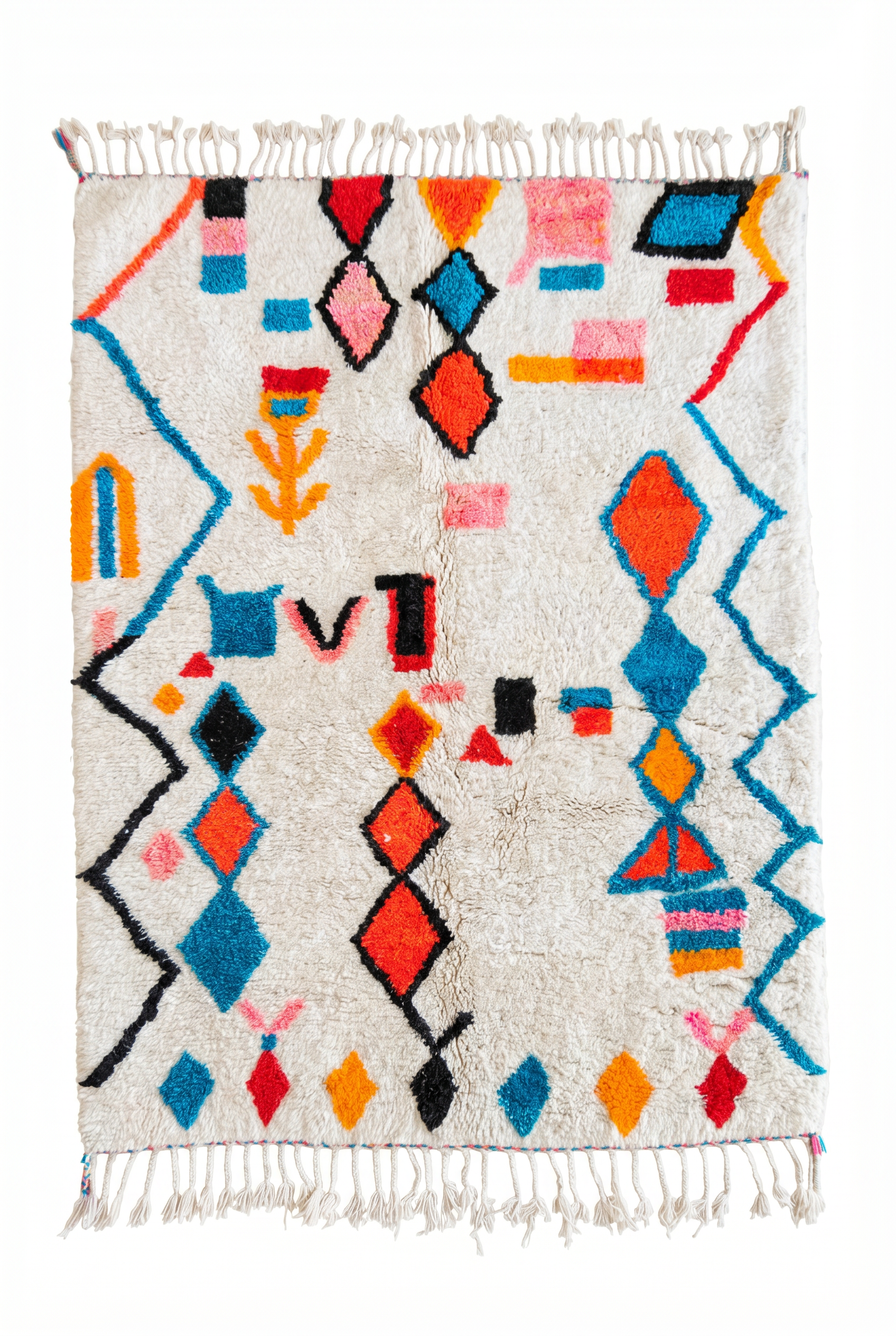 Gekleurd Berber tapijt 154 x 225 cm - n°2364