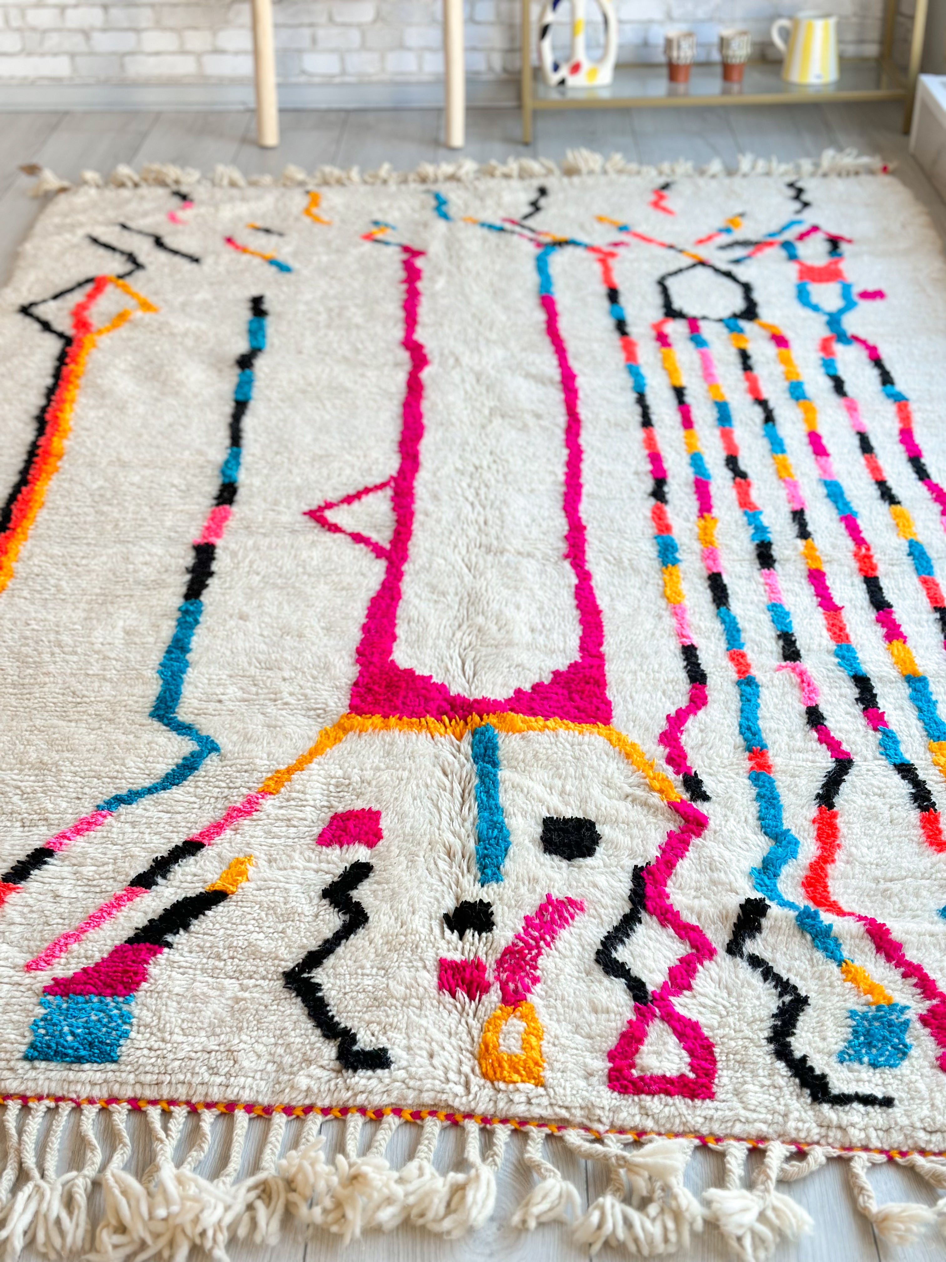 Tapis berbère coloré 159 x 253 cm - n°738