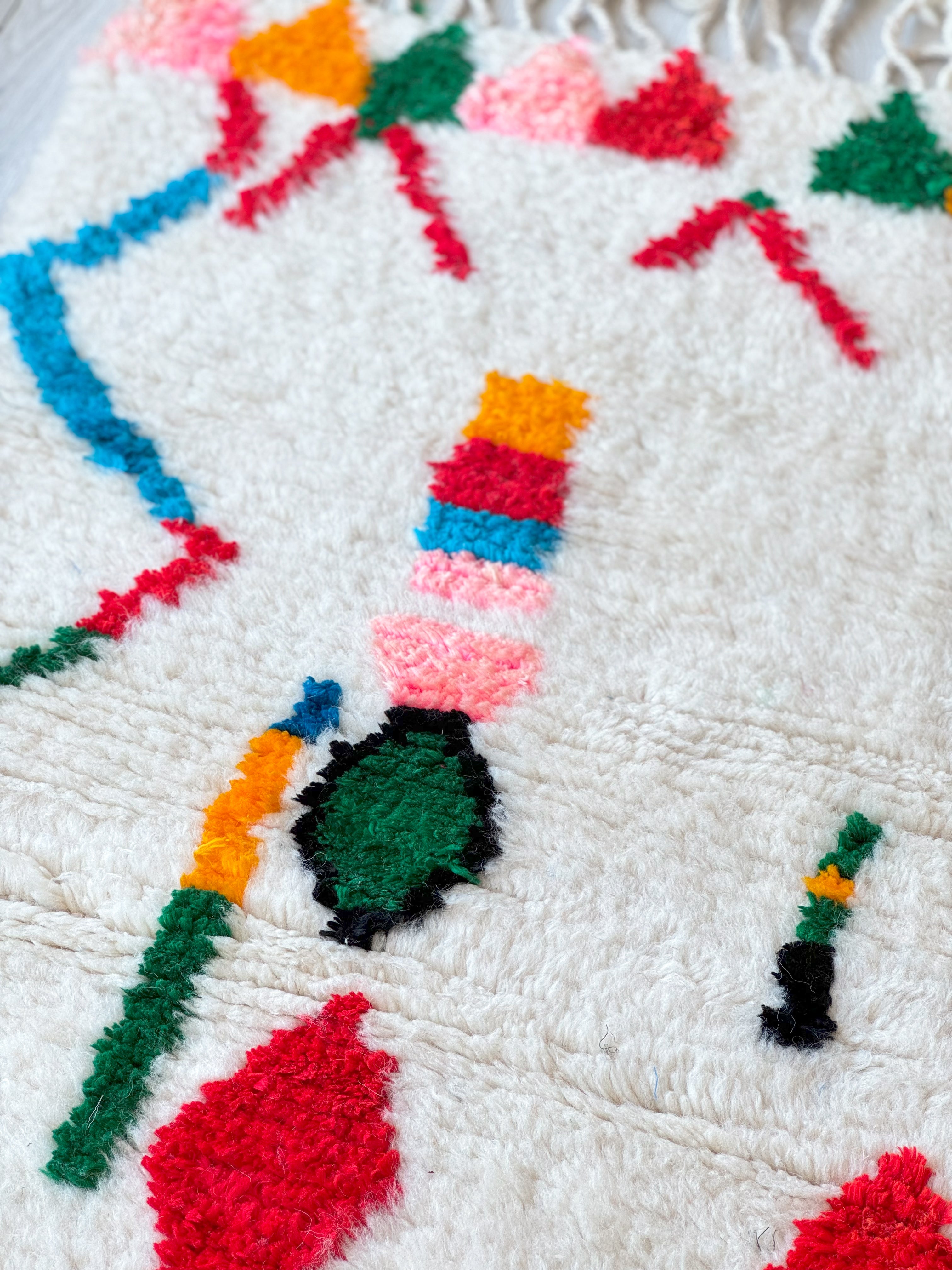 Colorful Berber rug 145 x 210 cm - n°989