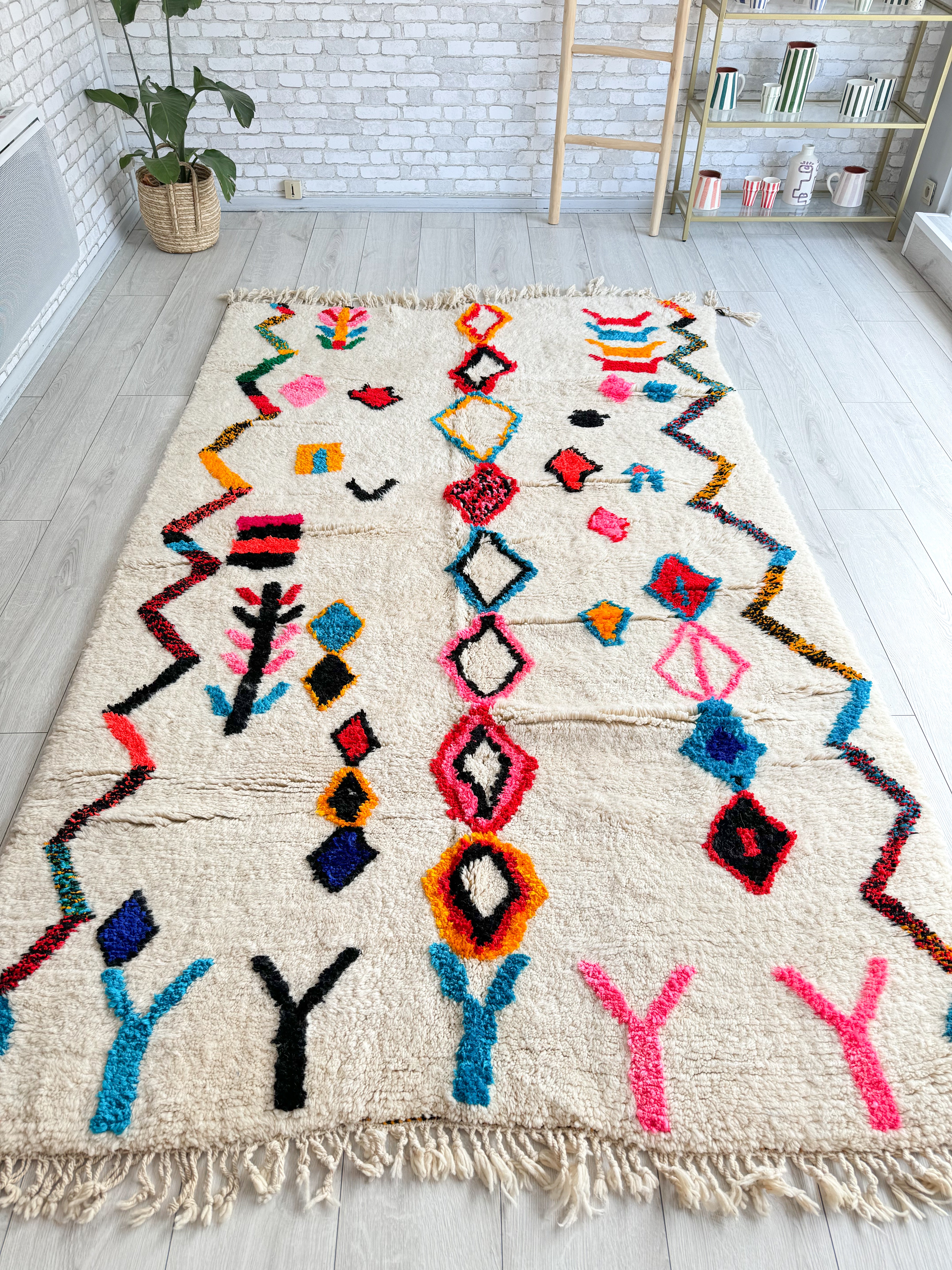 Tapis berbère coloré 163 x 270 cm - n°1285