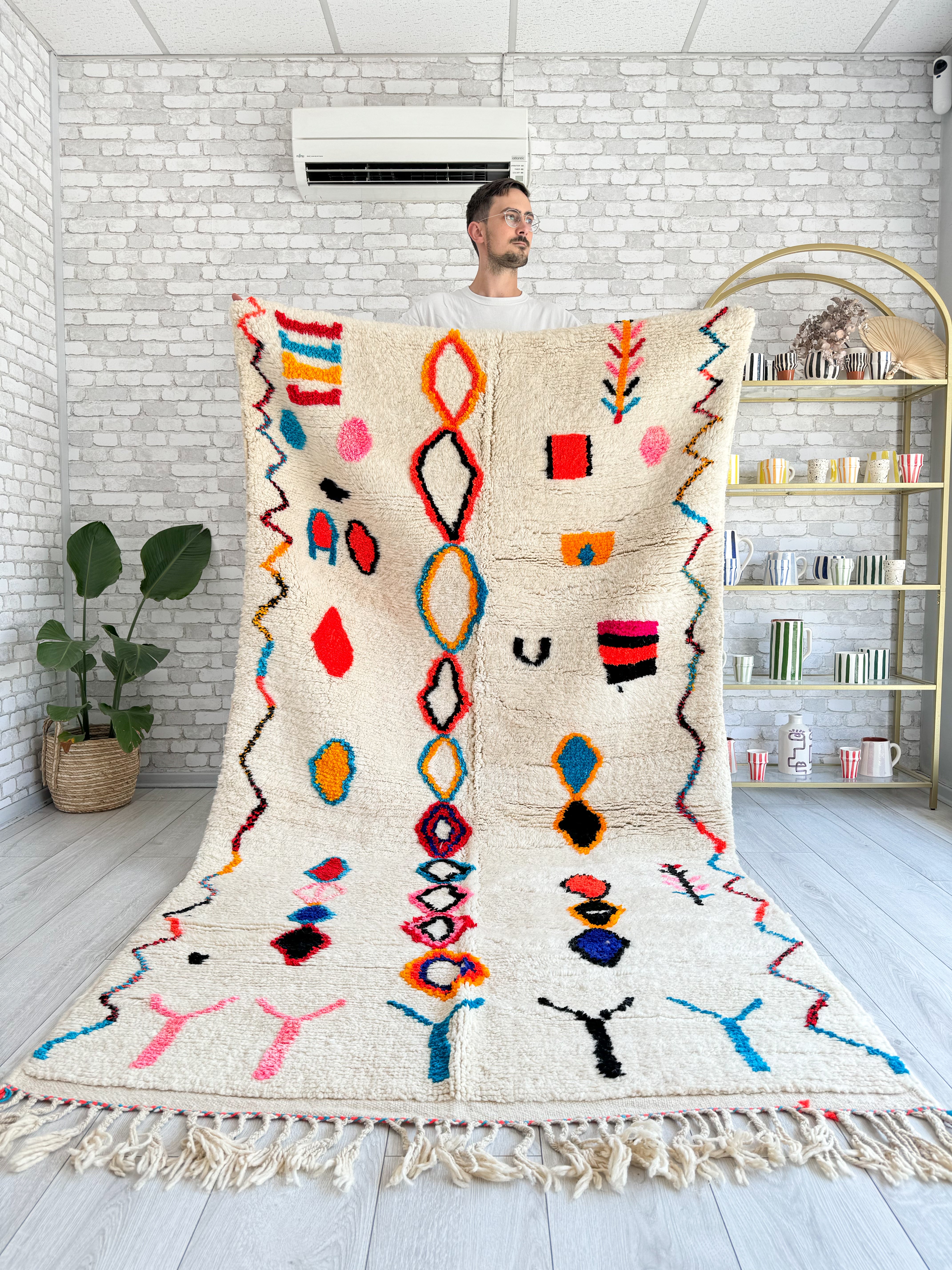 Colorful Berber rug 140 x 280 cm - n°1116