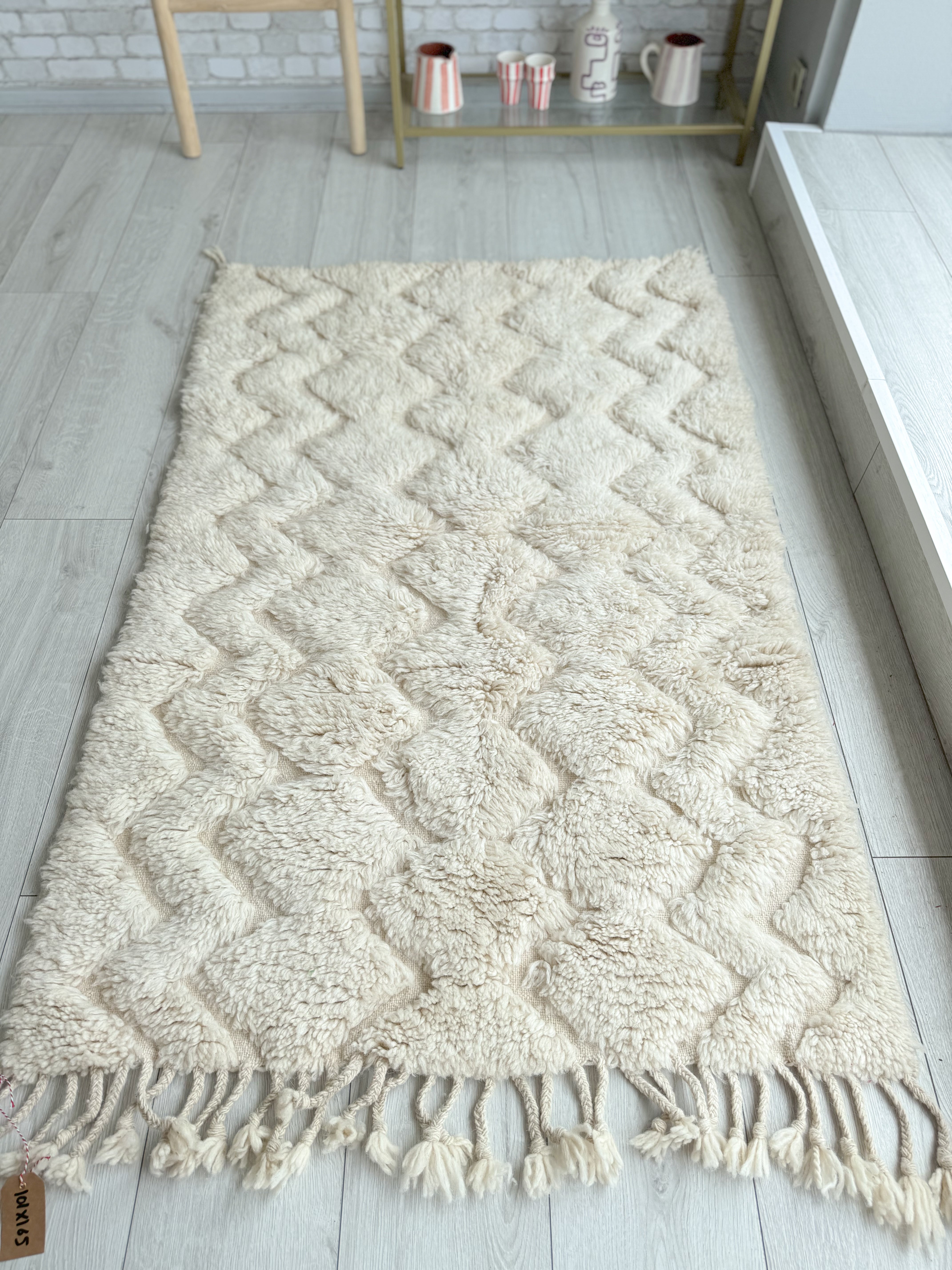 Beni Ouarain Rug 101 x 165 cm / 3.3 x 5.4 ft - n°1257