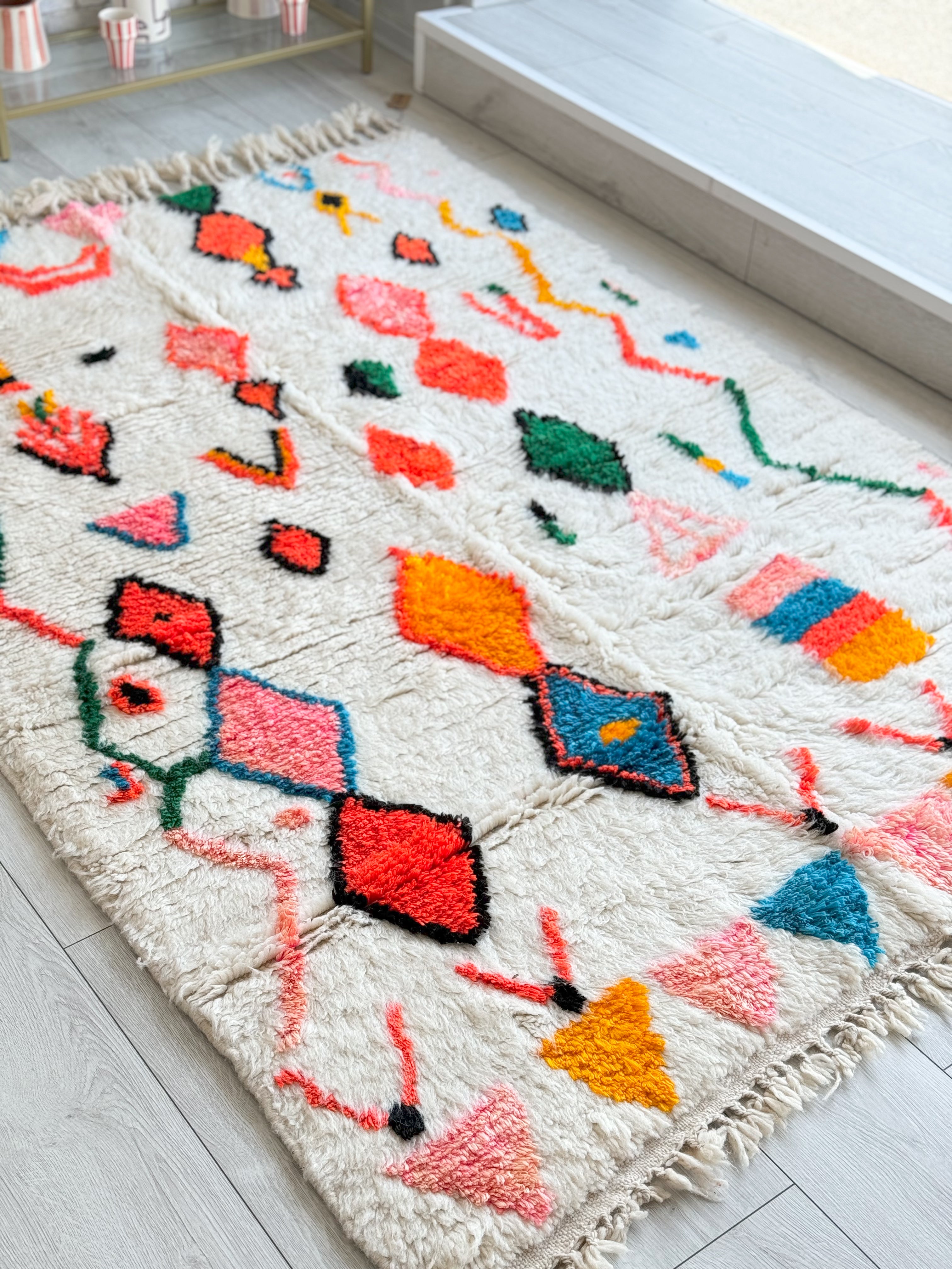 Colorful Berber rug 140 x 212 cm - n°971