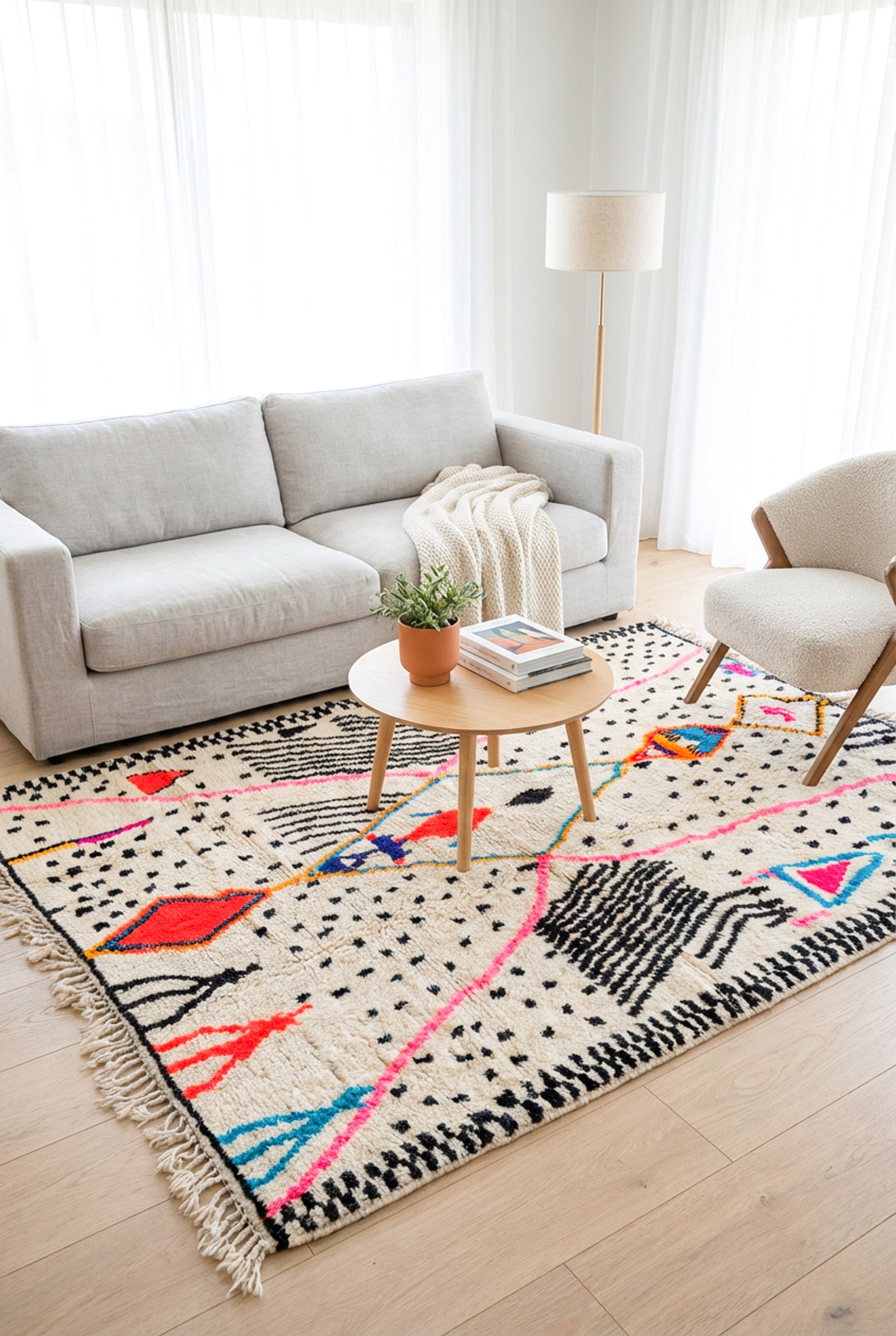 Tapis berbère coloré - n°1273