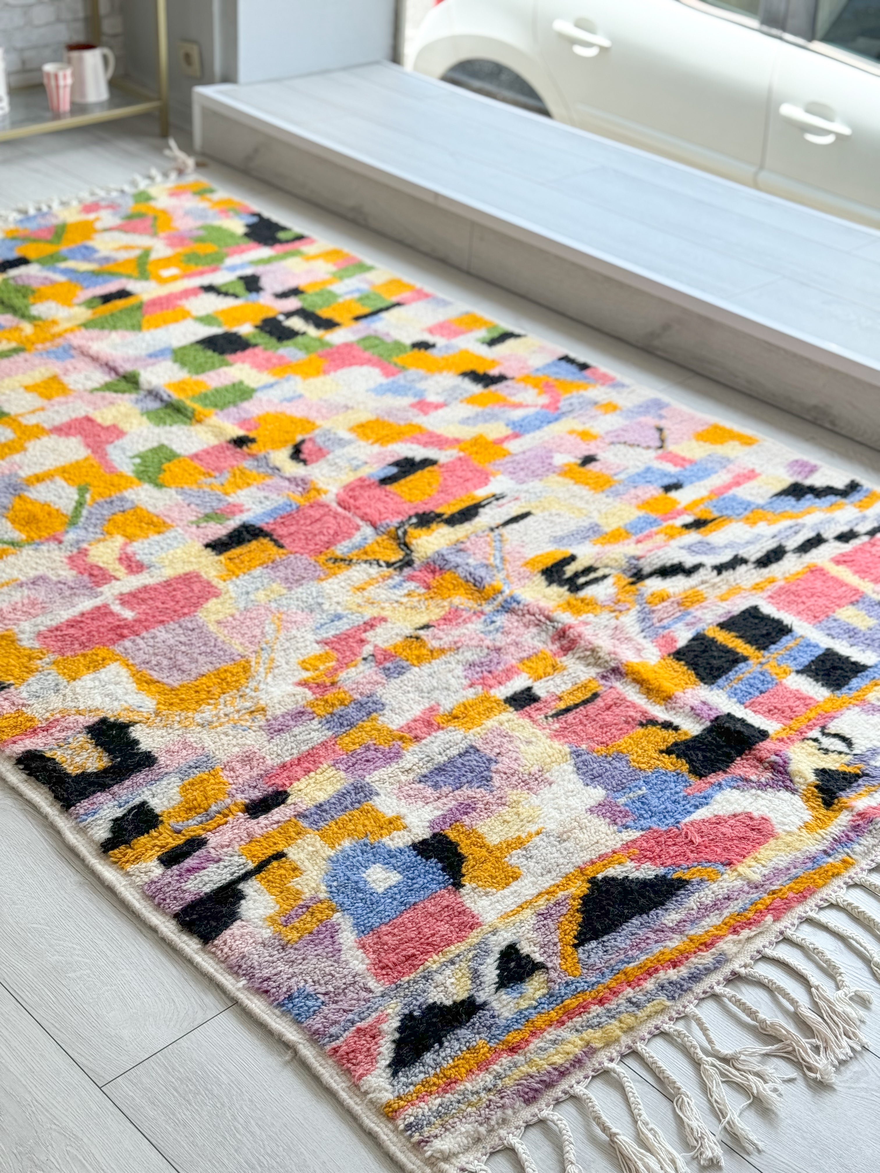 Colorful Berber rug 156 x 256 cm / 5.1 x 8.4 ft - n°1165