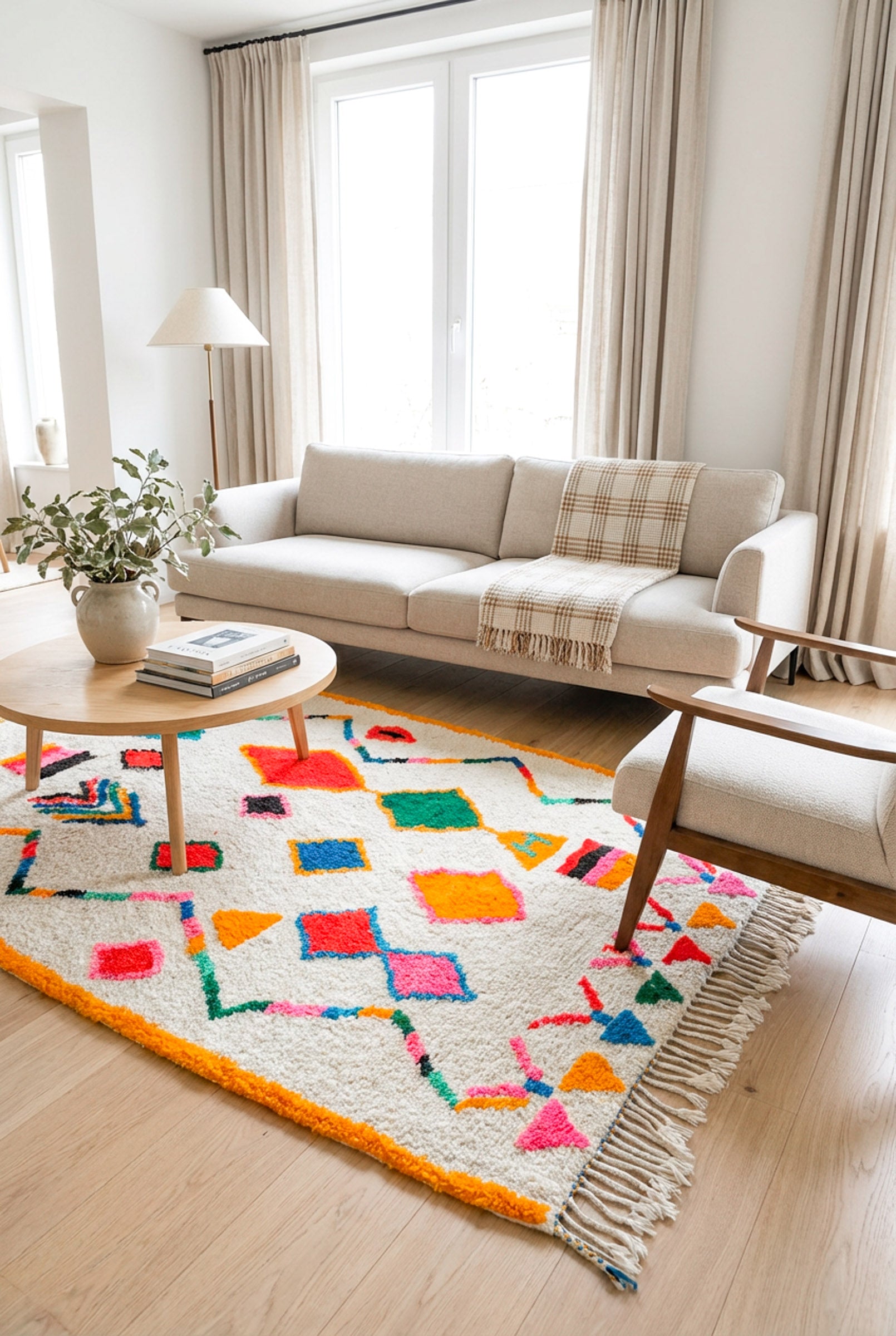 Tapis berbère coloré - n°1416