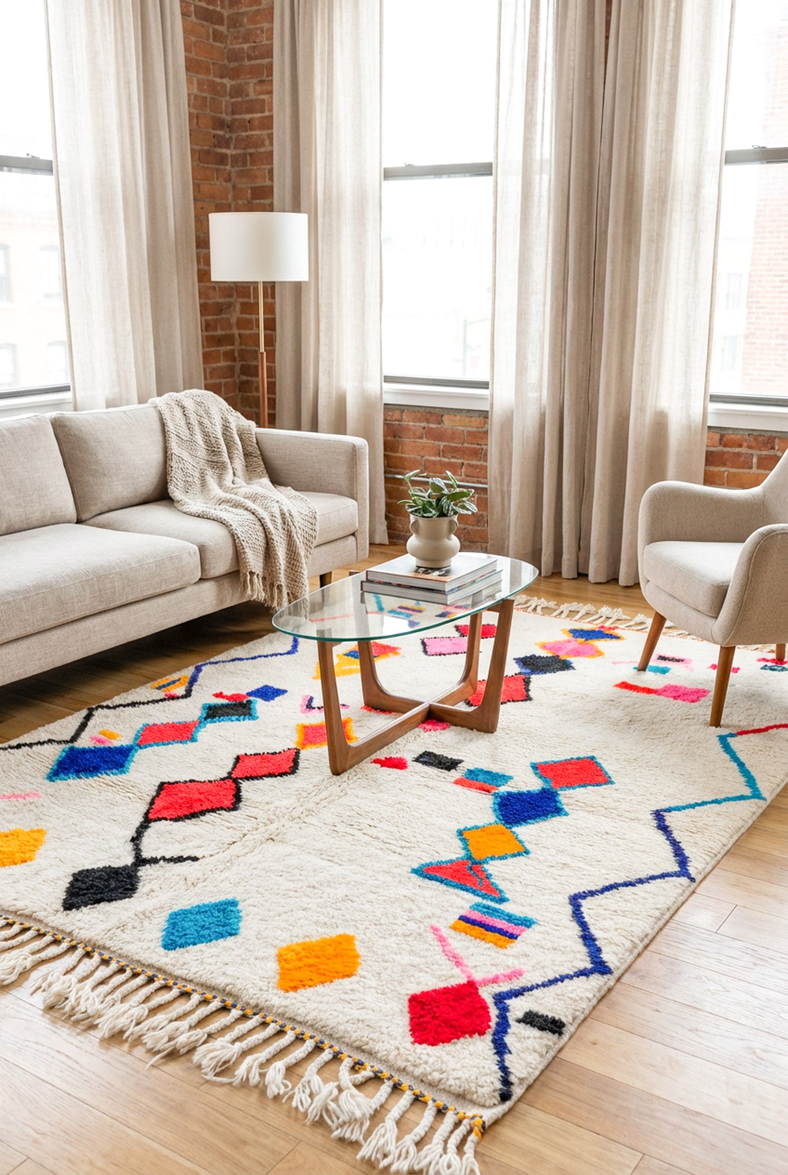 Tapis berbère coloré - n°1461