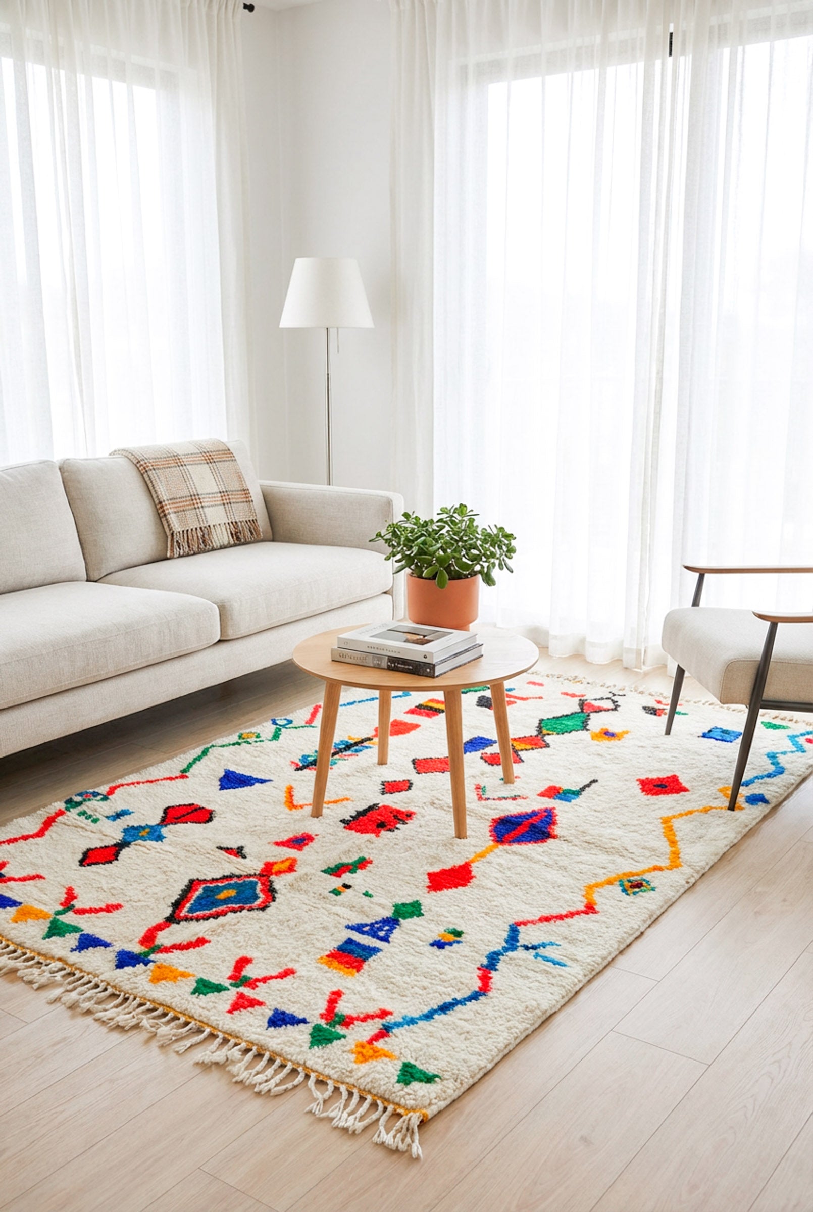 Tapis berbère coloré - n°1506