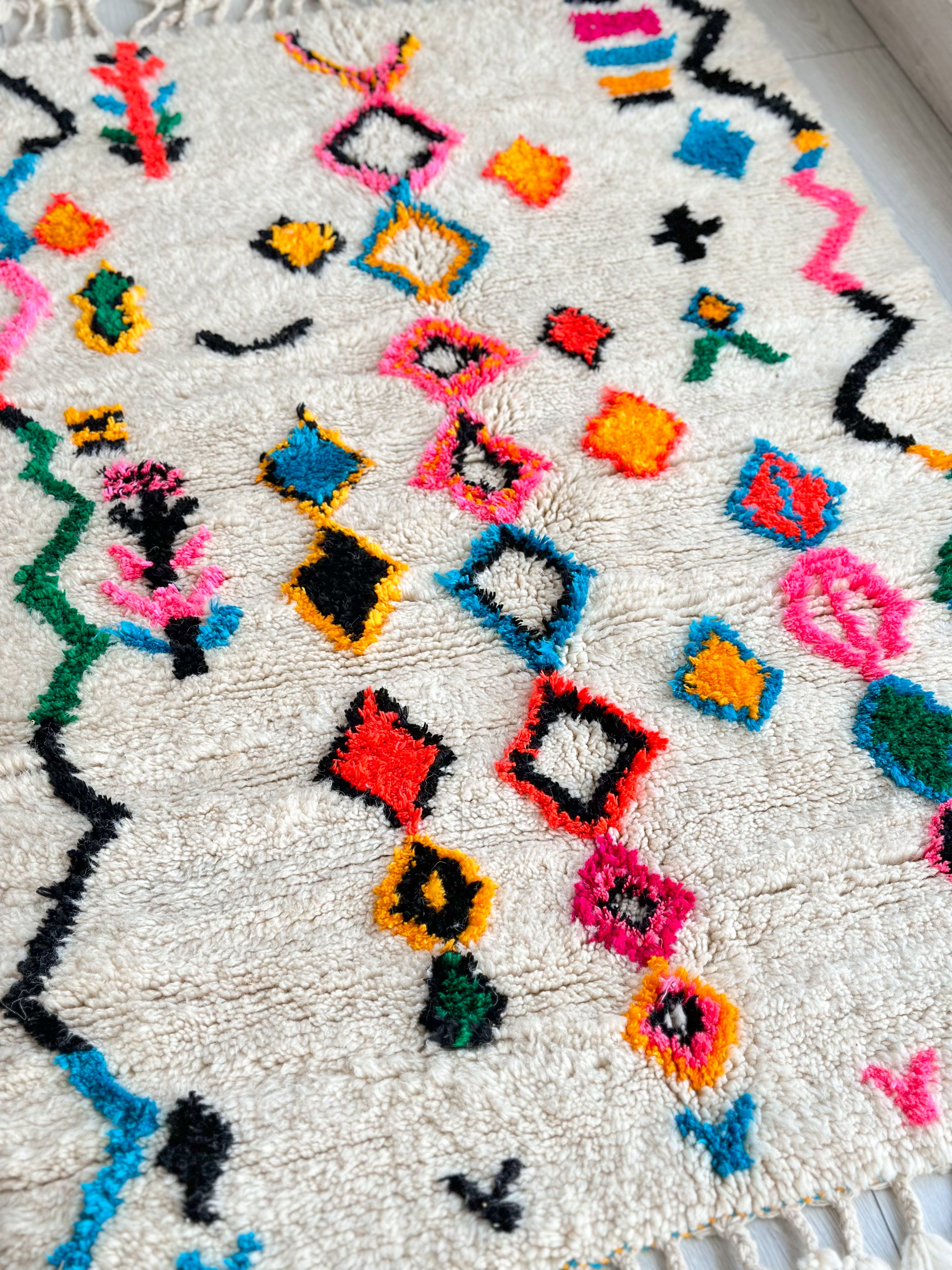 Colorful Berber rug 98 x 170 cm - n°727