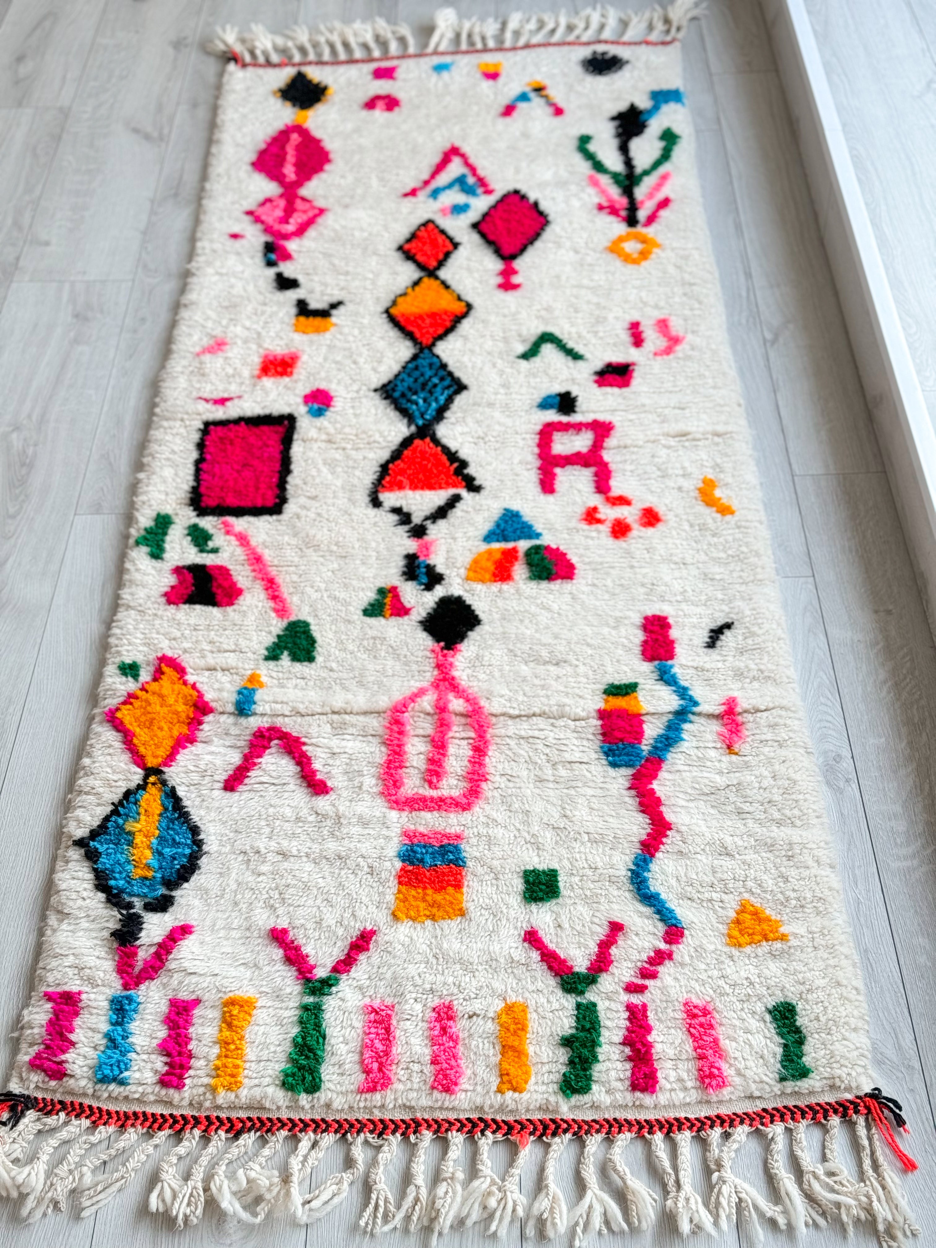 Bunter Berber-Flurteppich 90 x 260 cm – Nr. 862