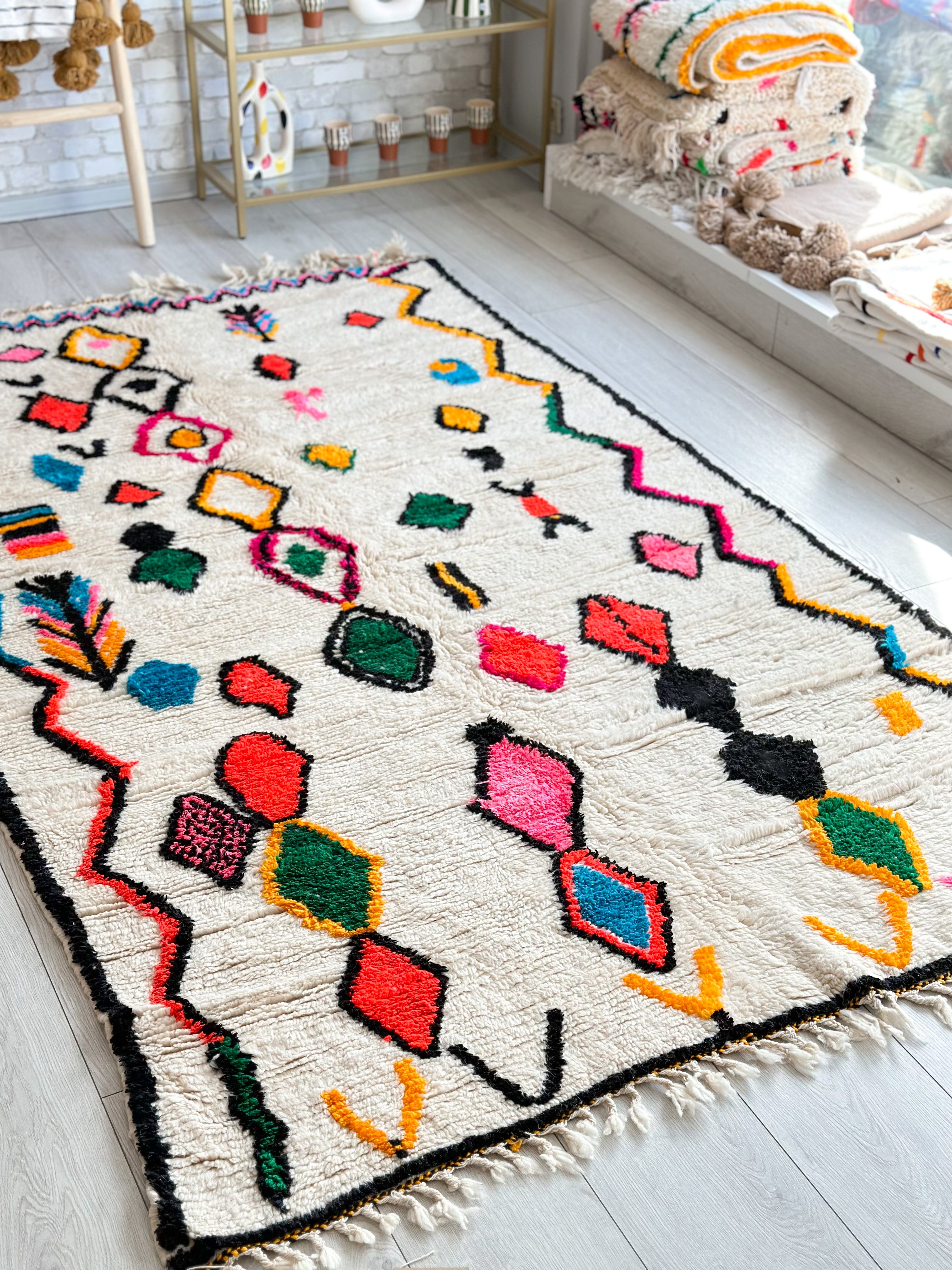 Colorful Berber rug 145 x 253 cm - n°627