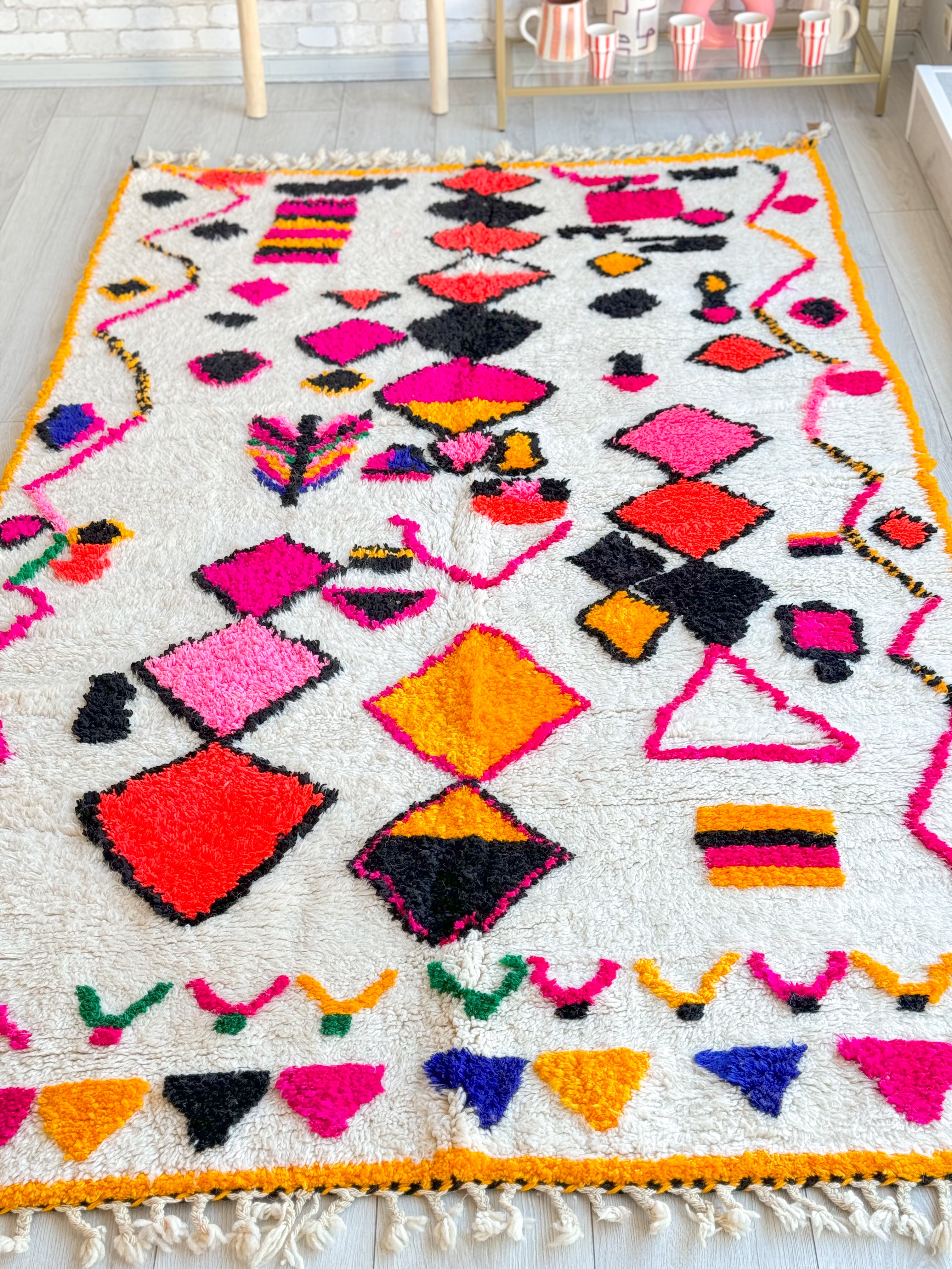 Tapis berbère coloré 146 x 256 cm - n°881