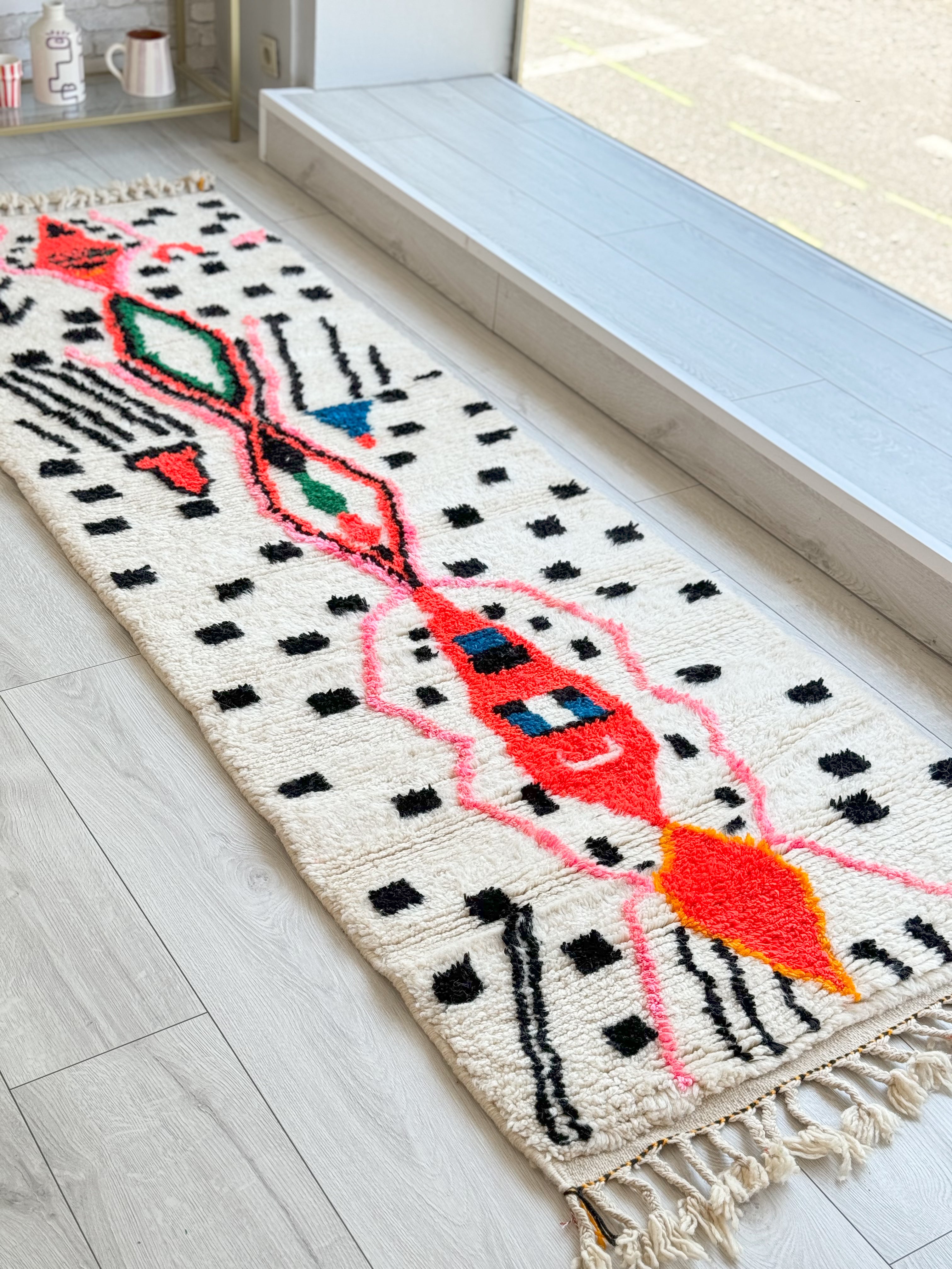 Tapis berbère de couloir coloré 82 x 265 cm - n°1302