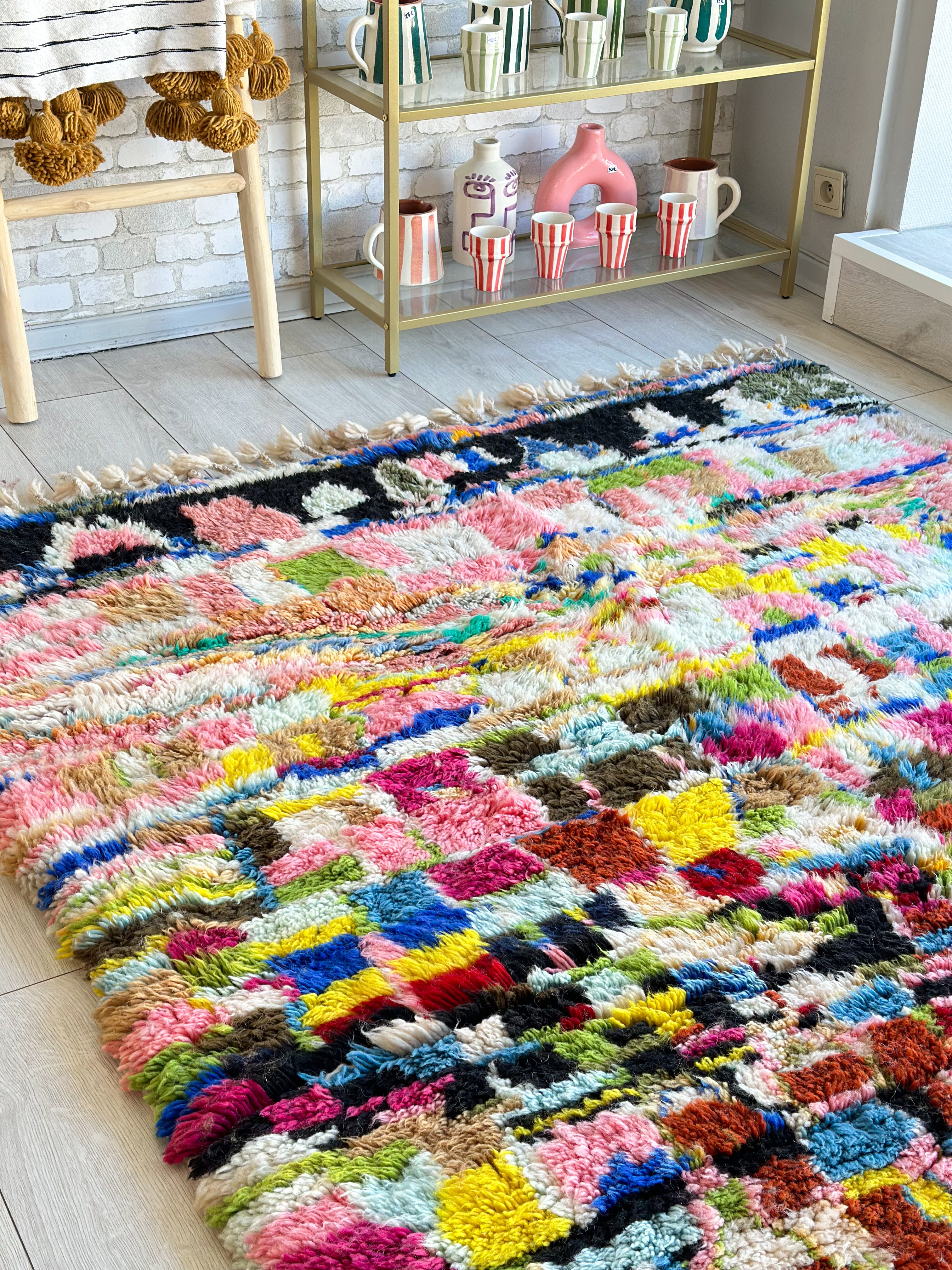 Colorful Berber rug 155 x 265 cm - n°787