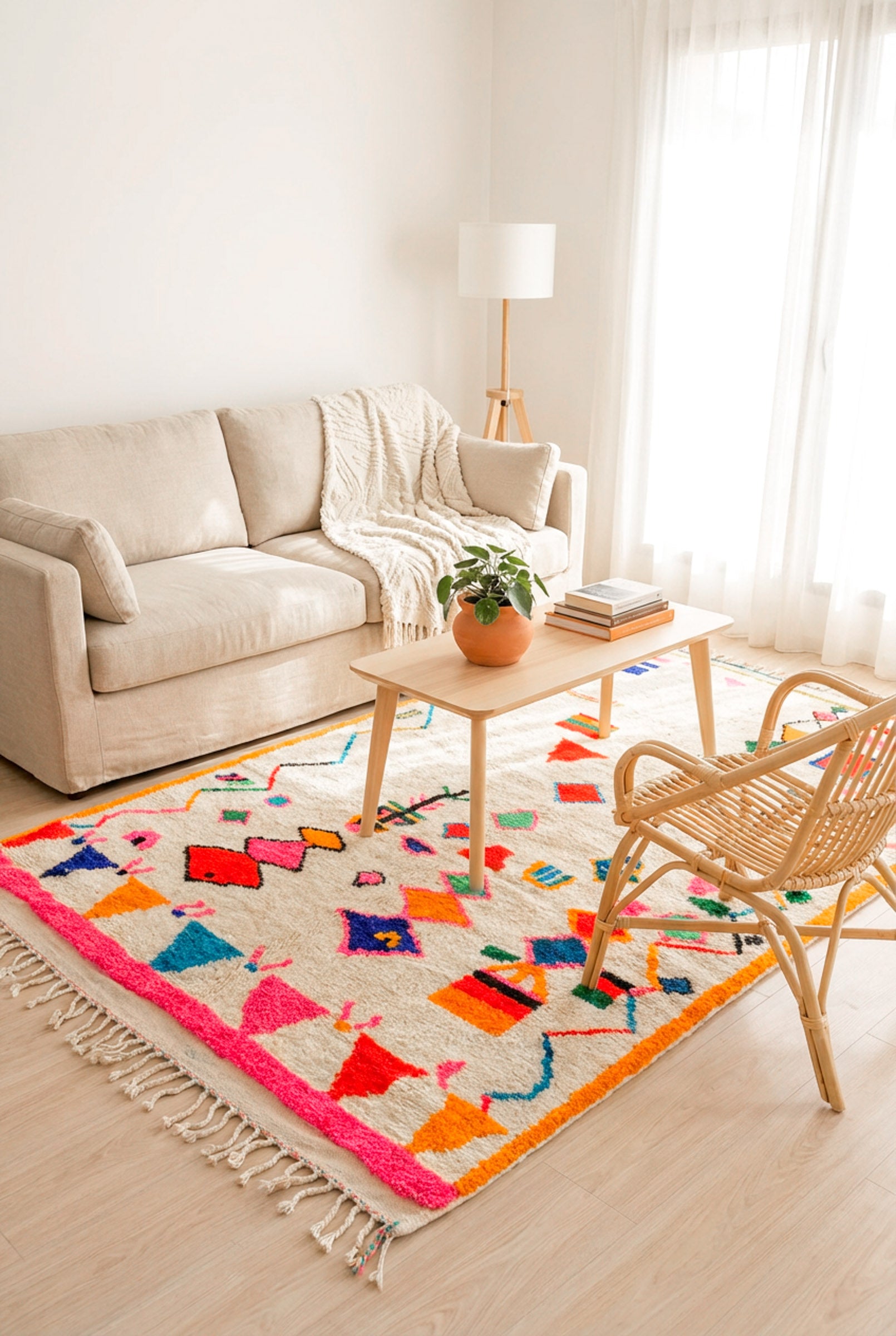 Tapis berbère coloré 149 x 274 cm - n°2131