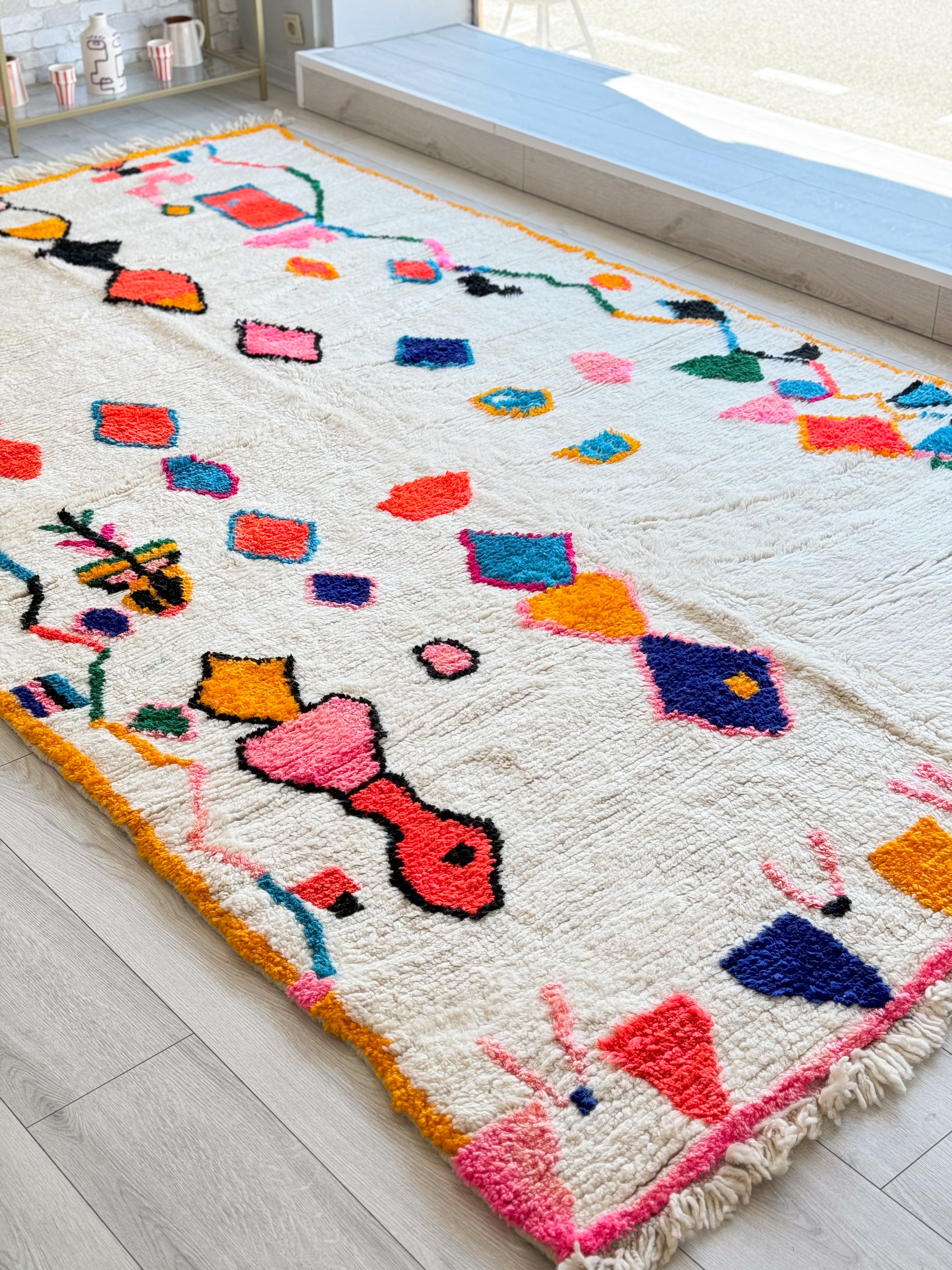 Colorful Berber rug 195 x 340 cm - n°1018