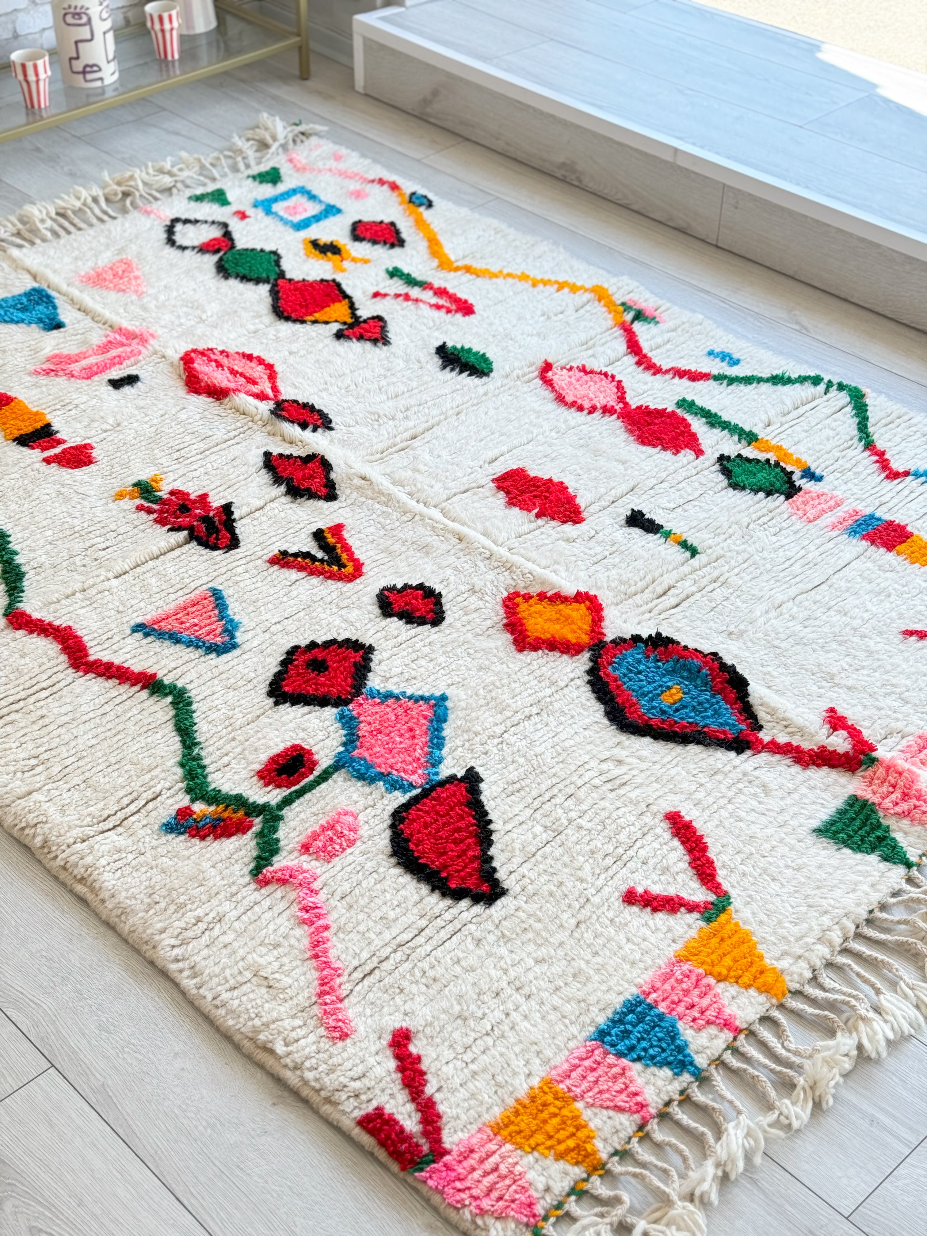 Colorful Berber rug 145 x 210 cm - n°989