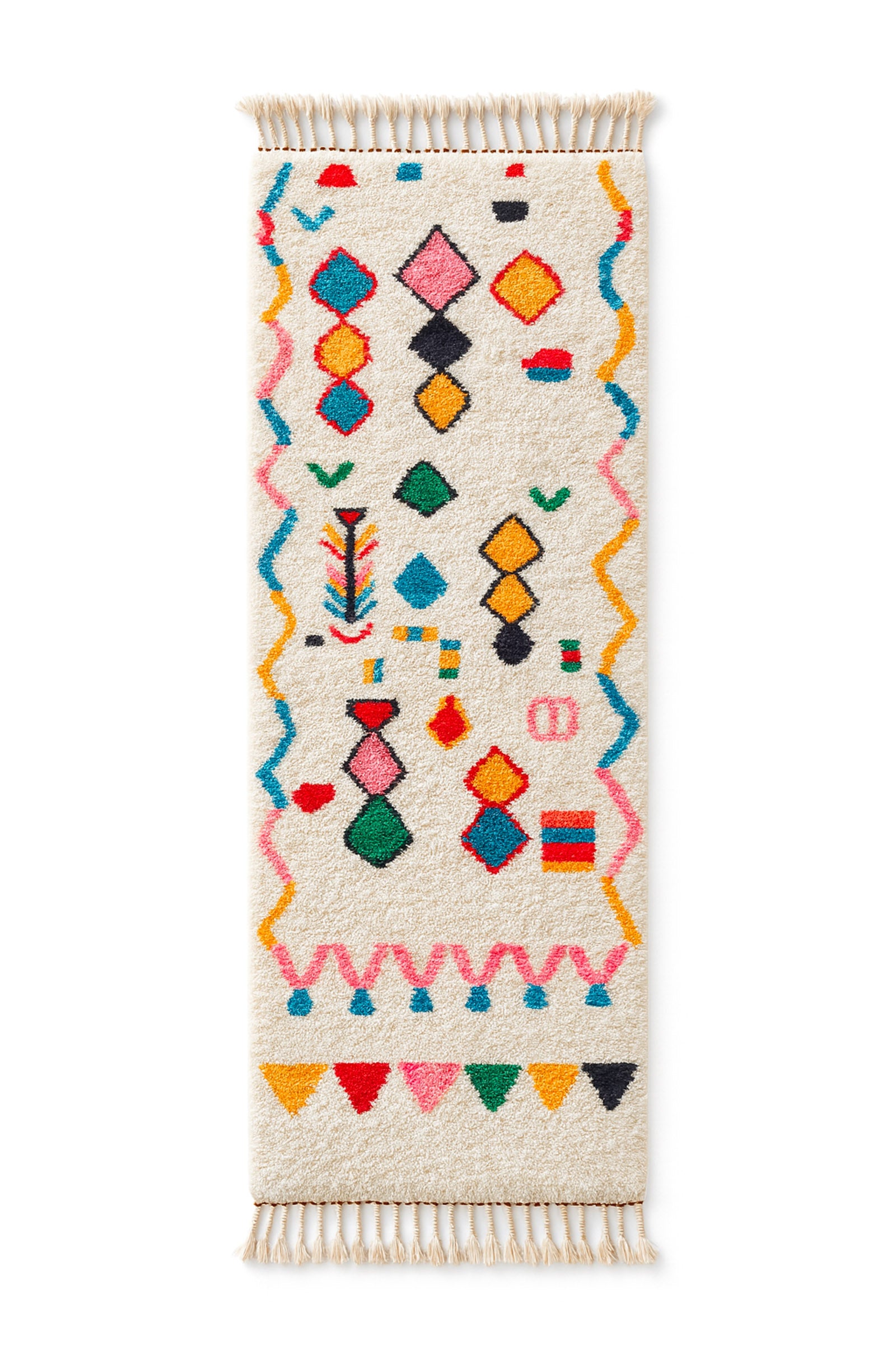 Colorful Berber Runner Rug 90 x 295 cm - No. 2237