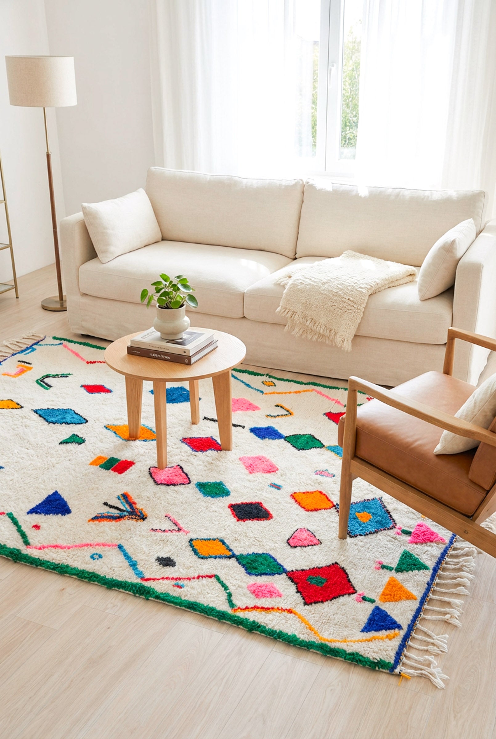 Tapis berbère coloré - n°2283