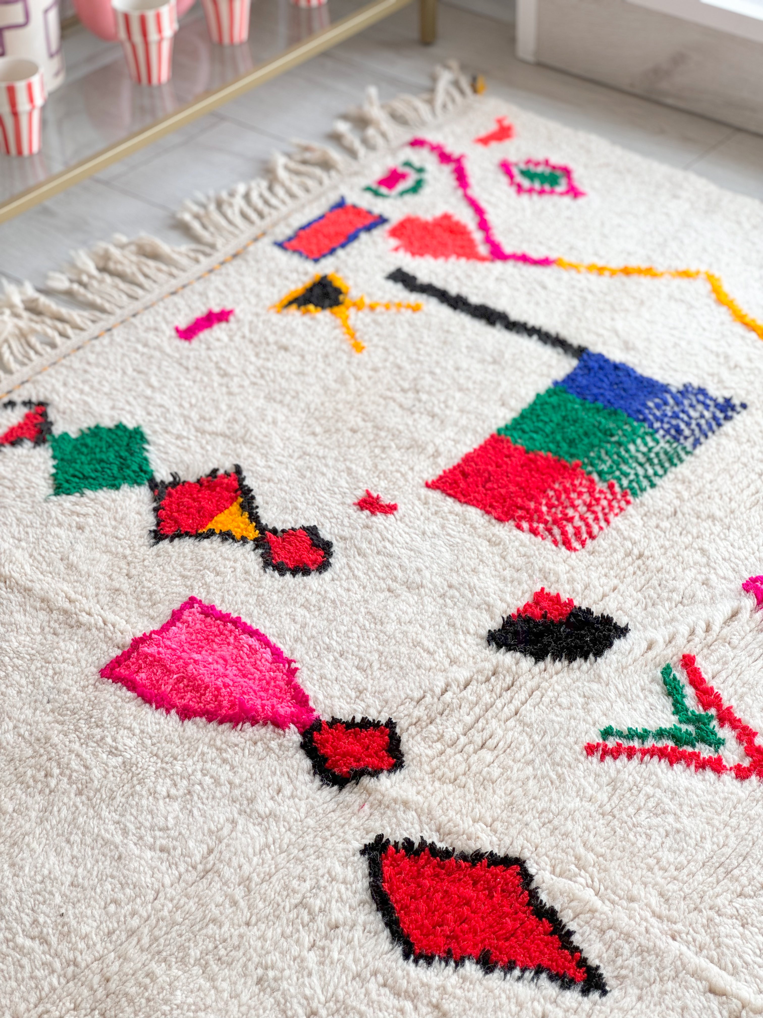 Colorful Berber carpet - n°845