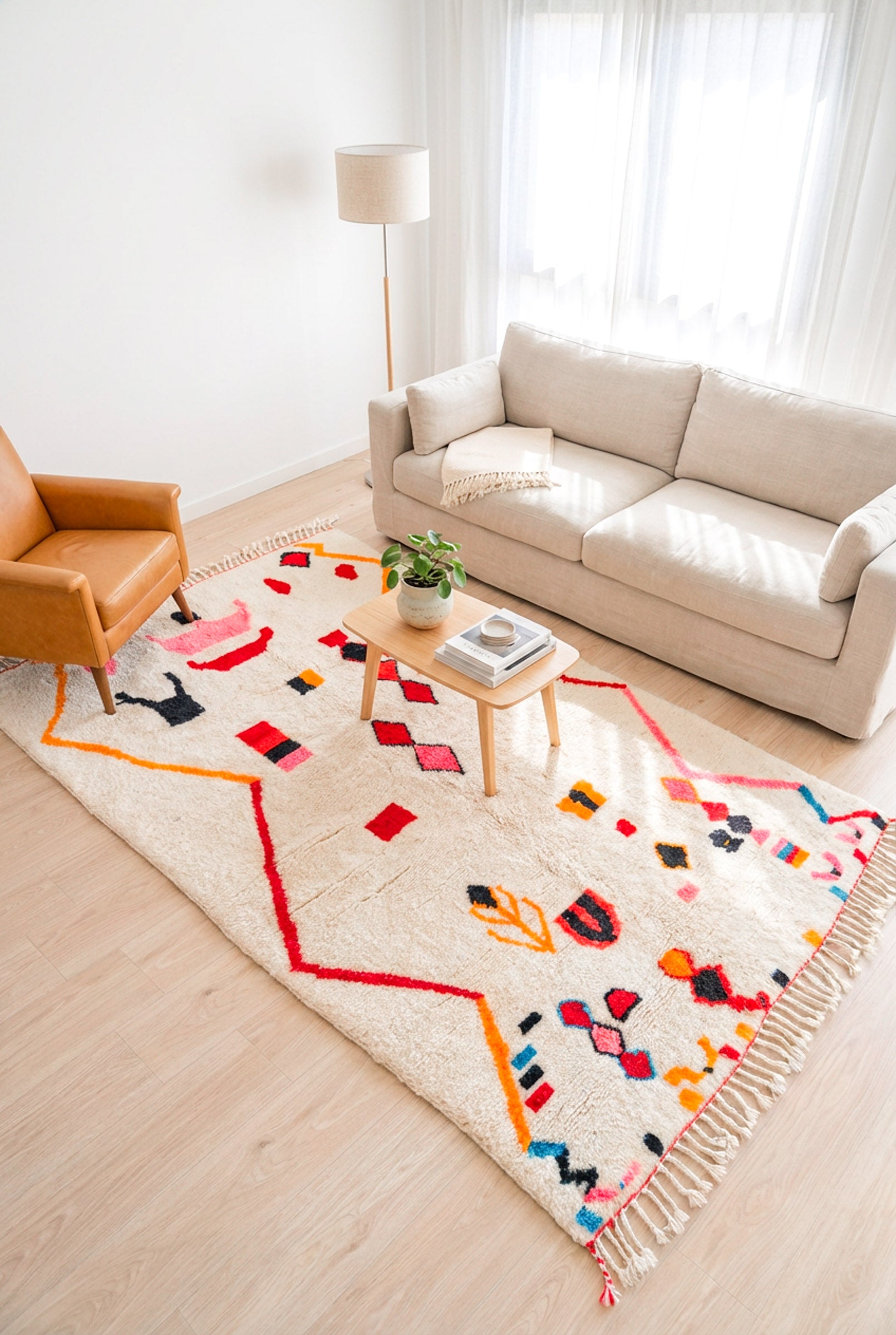 Colorful Berber rug 149 x 261 cm - No. 2421